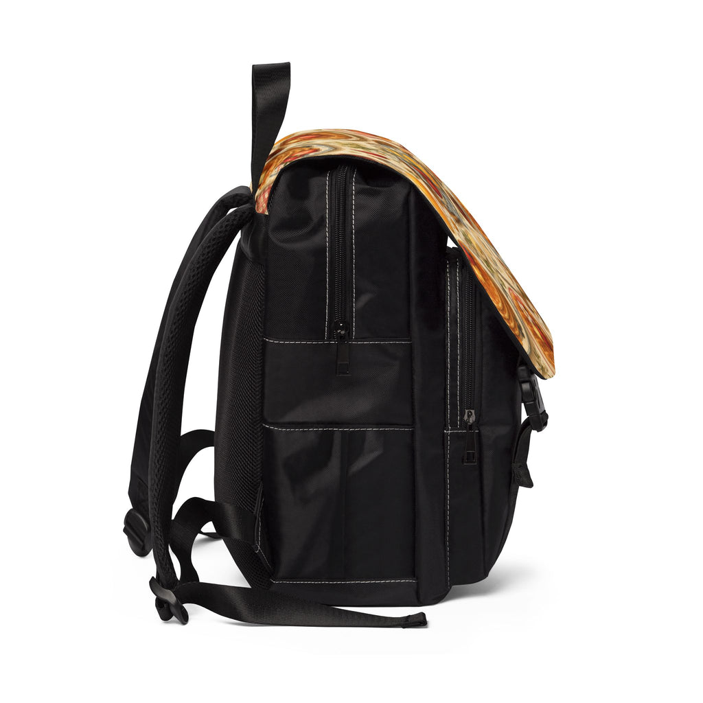 Breakfast Pattern Shoulder Backpack — Vintage Waffles & Pancakes Canvas Pack