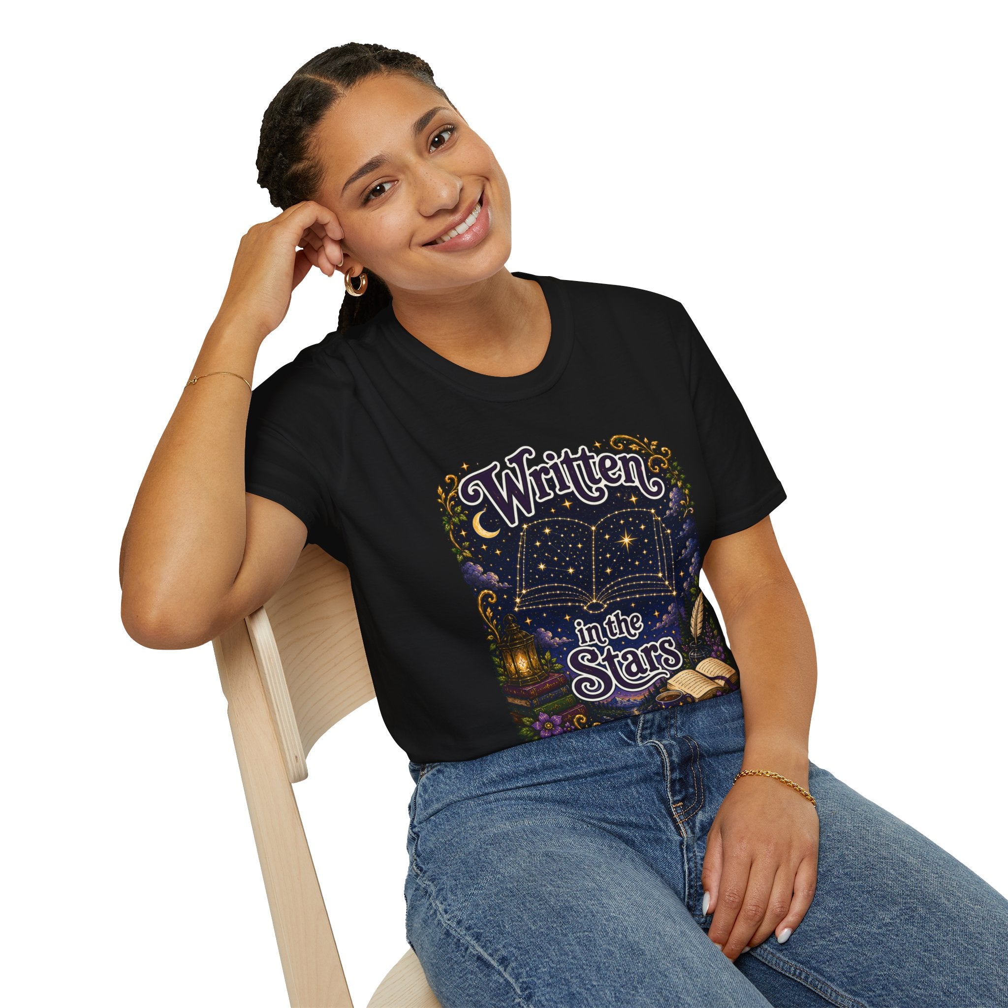 T-Shirt — "Written in the Stars" Astrology Book Graphic Tee