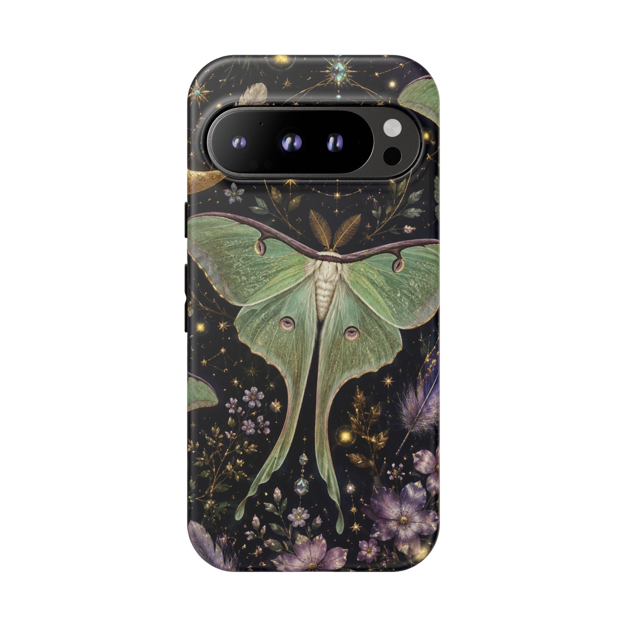 Luna Moth Phone Case — Mystical Moonlight Botanical Tough Case