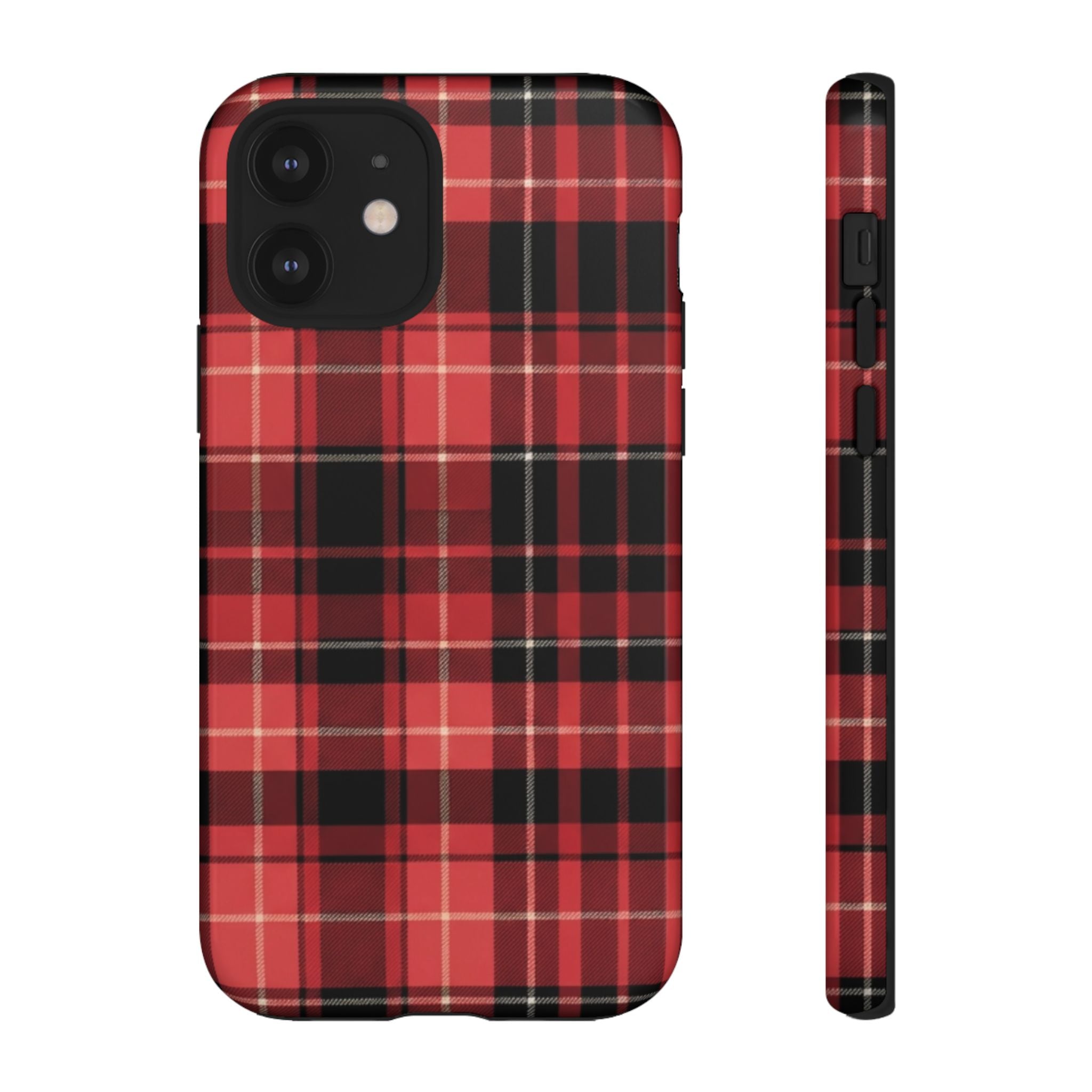 Red Black Buffalo Plaid Tough Phone Case