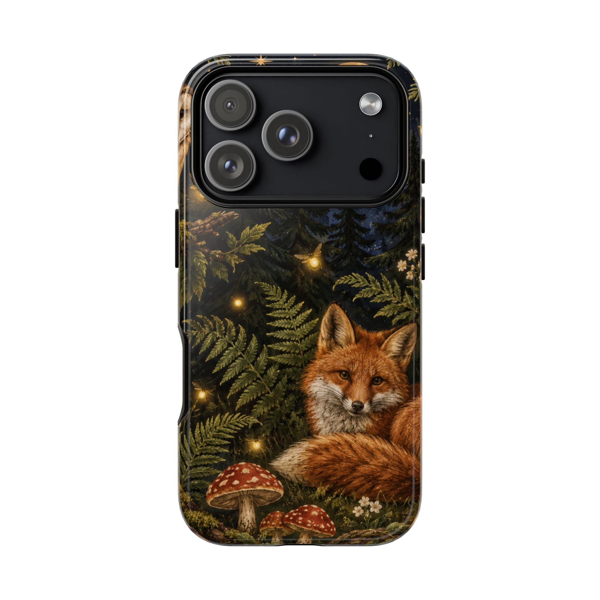 Fox Forest Tough Phone Case — Moonlit Woodland Protective Phone Cover