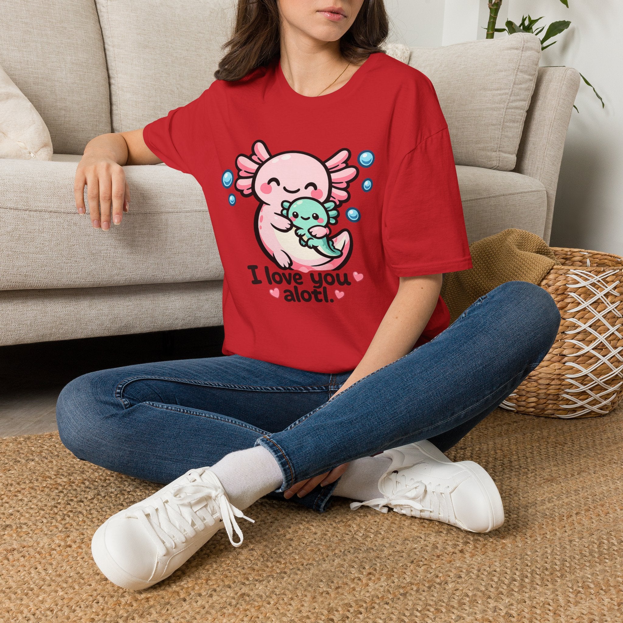 "I love you a lotl" Cute Axolotl Family Tee