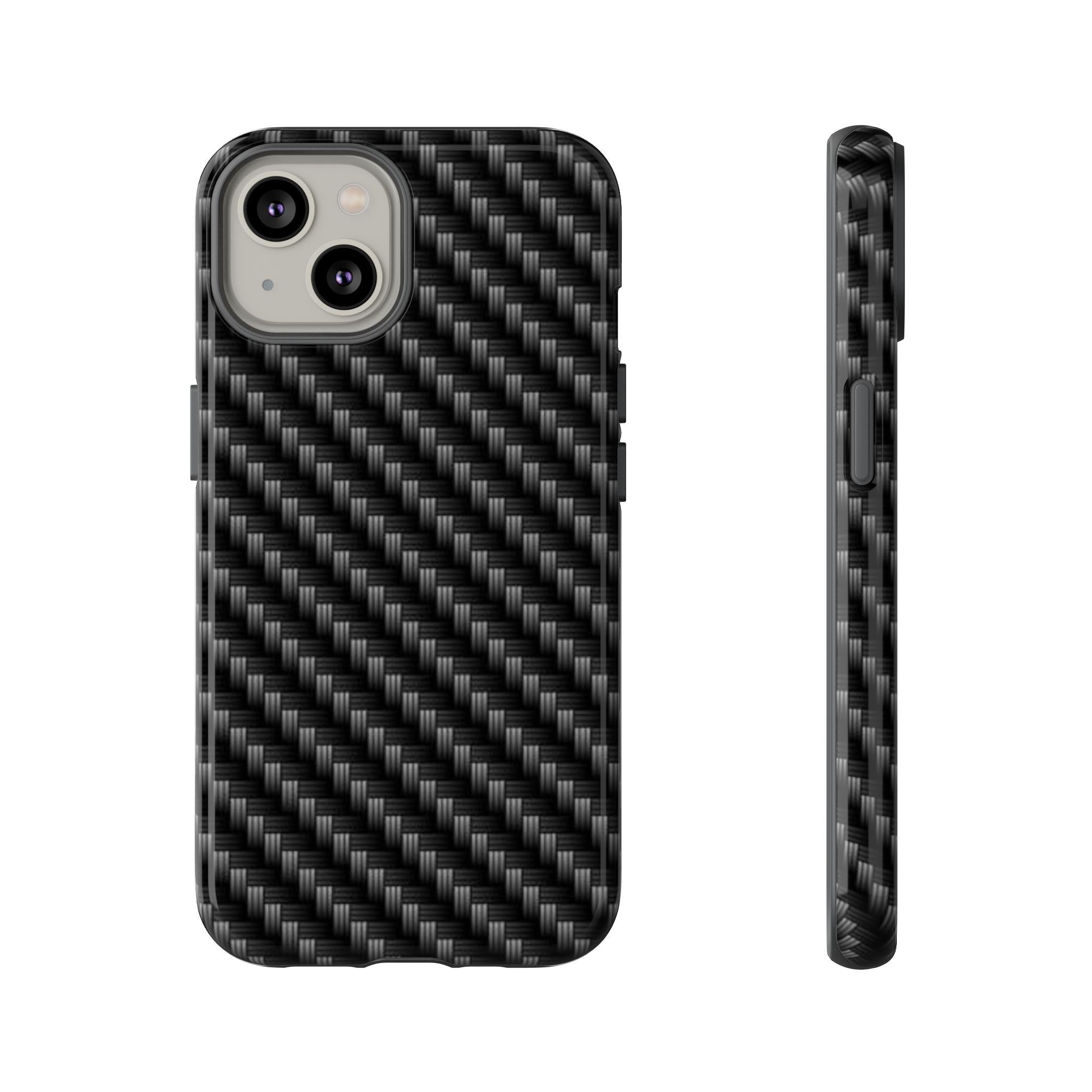Carbon Fiber Pattern Tough Phone Case - Slim Protective Phone Cover