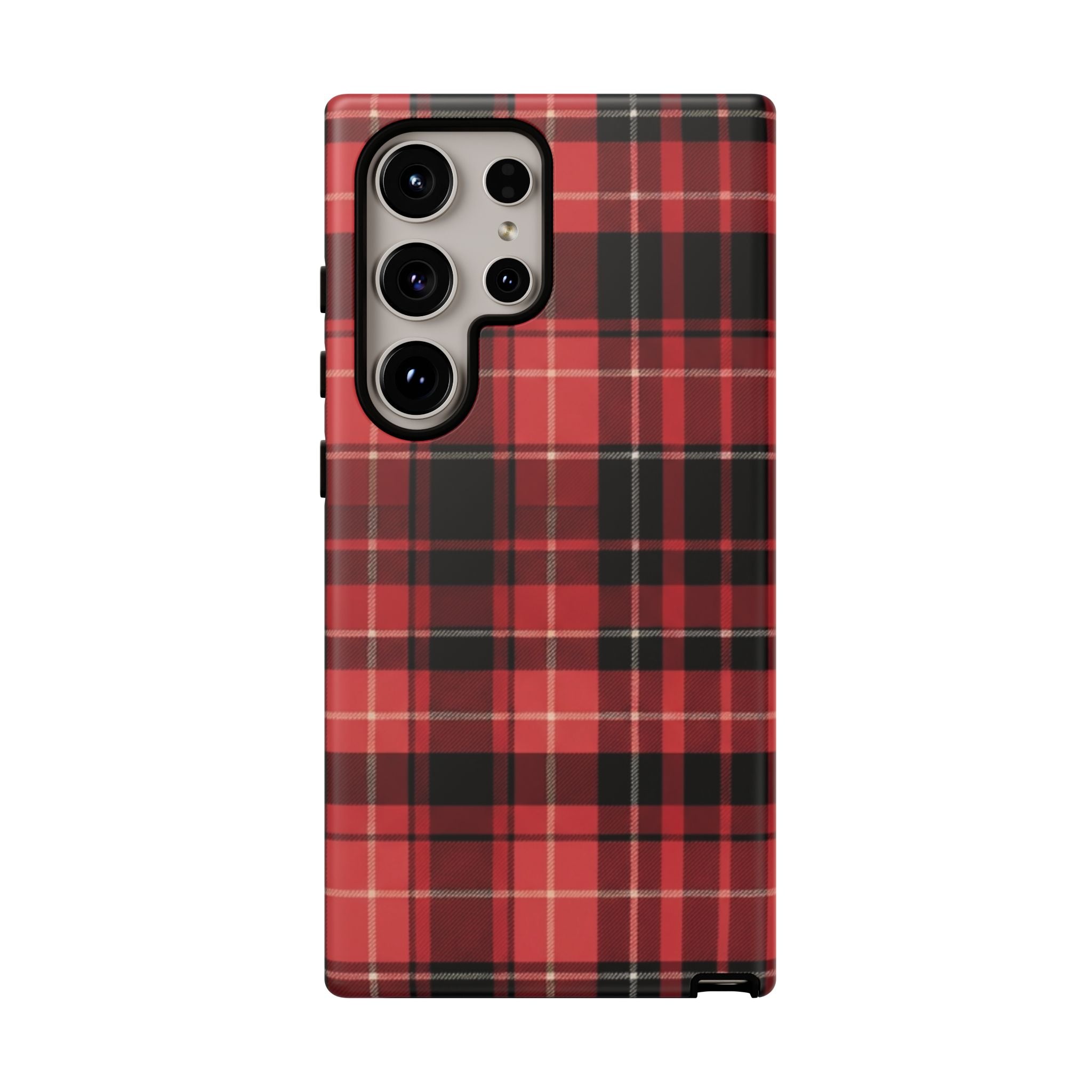 Red Black Buffalo Plaid Tough Phone Case