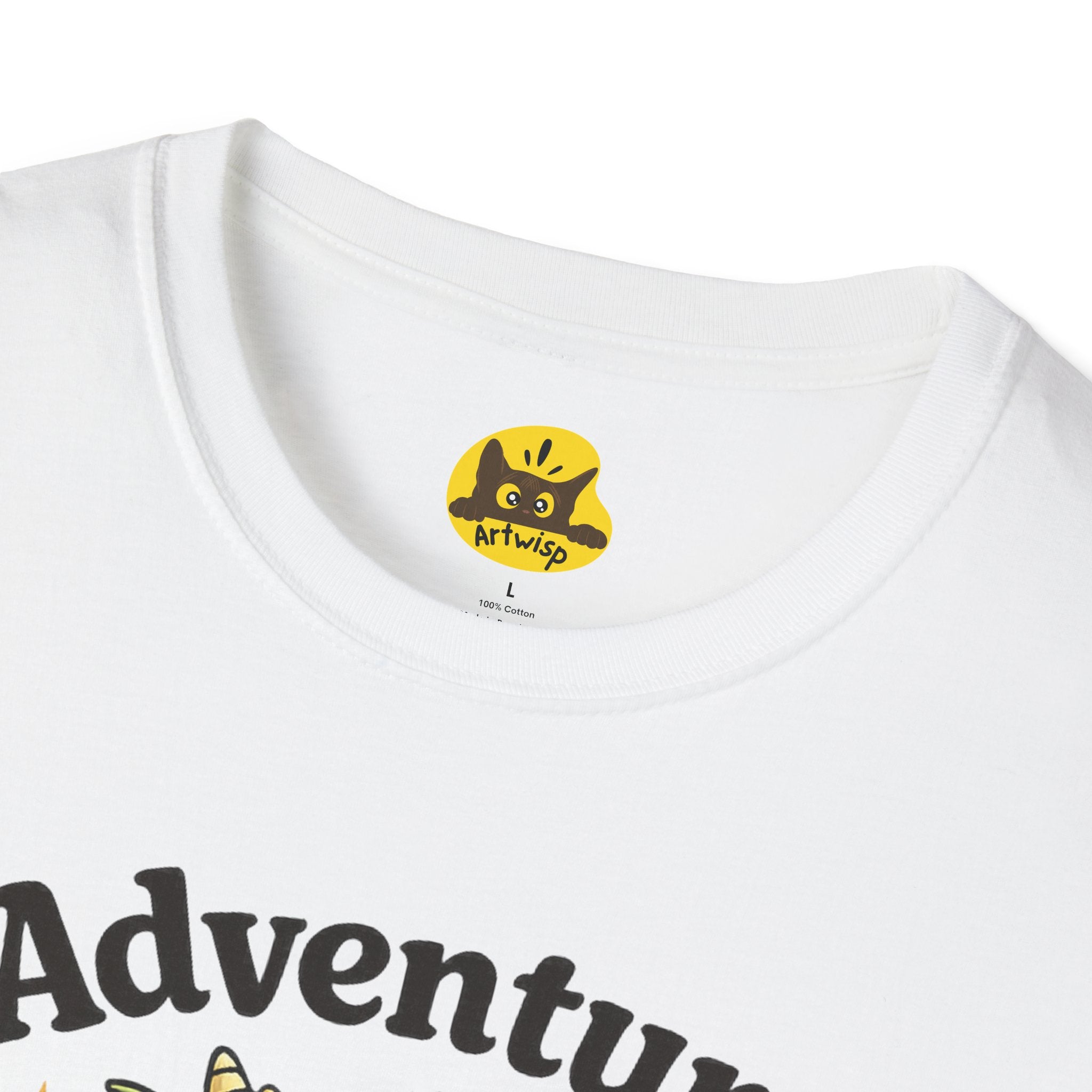 Adventure Awaits T-Shirt — Cute Kawaii Monster Backpack Graphic Tee