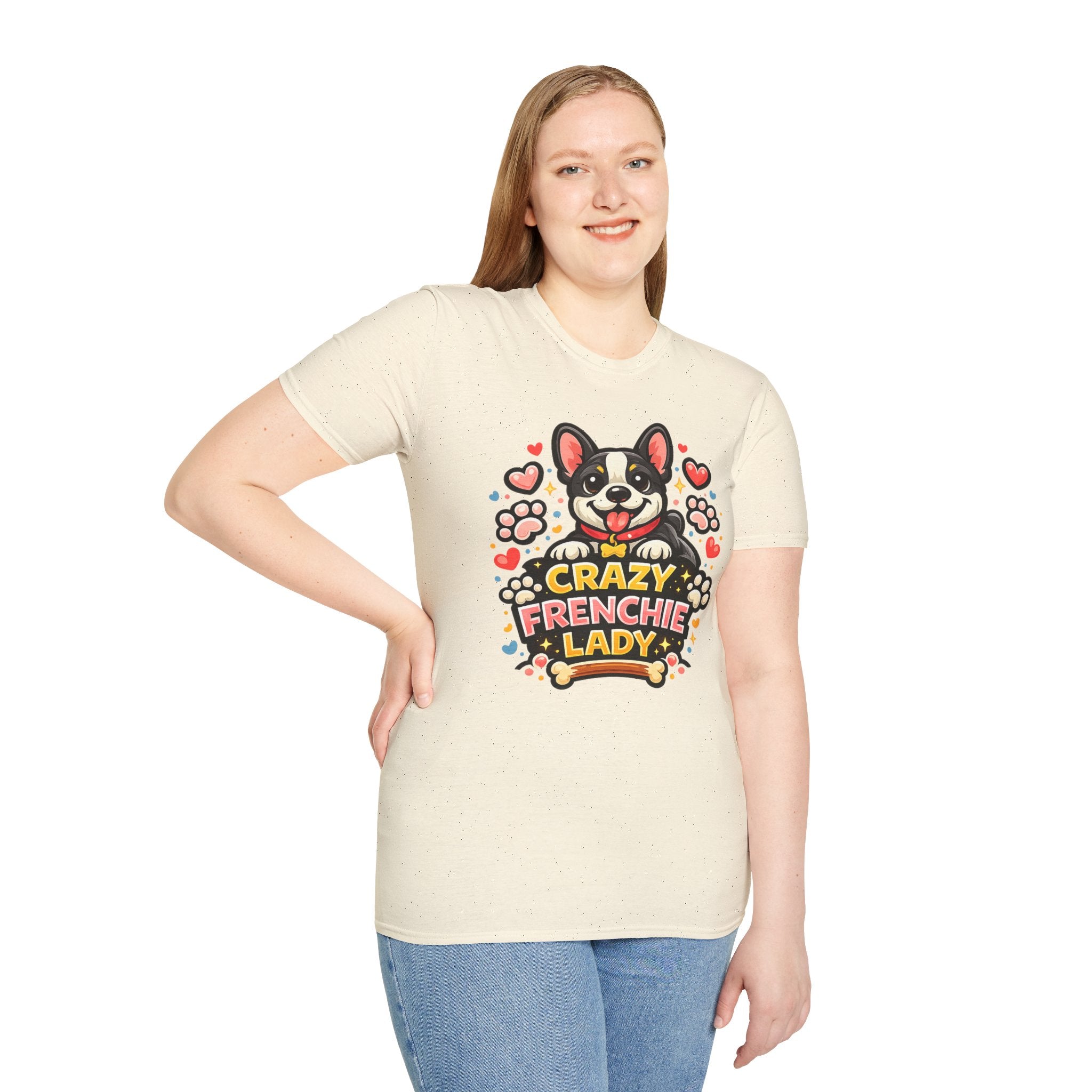Crazy Frenchie Lady - Cute French Bulldog Graphic Tee