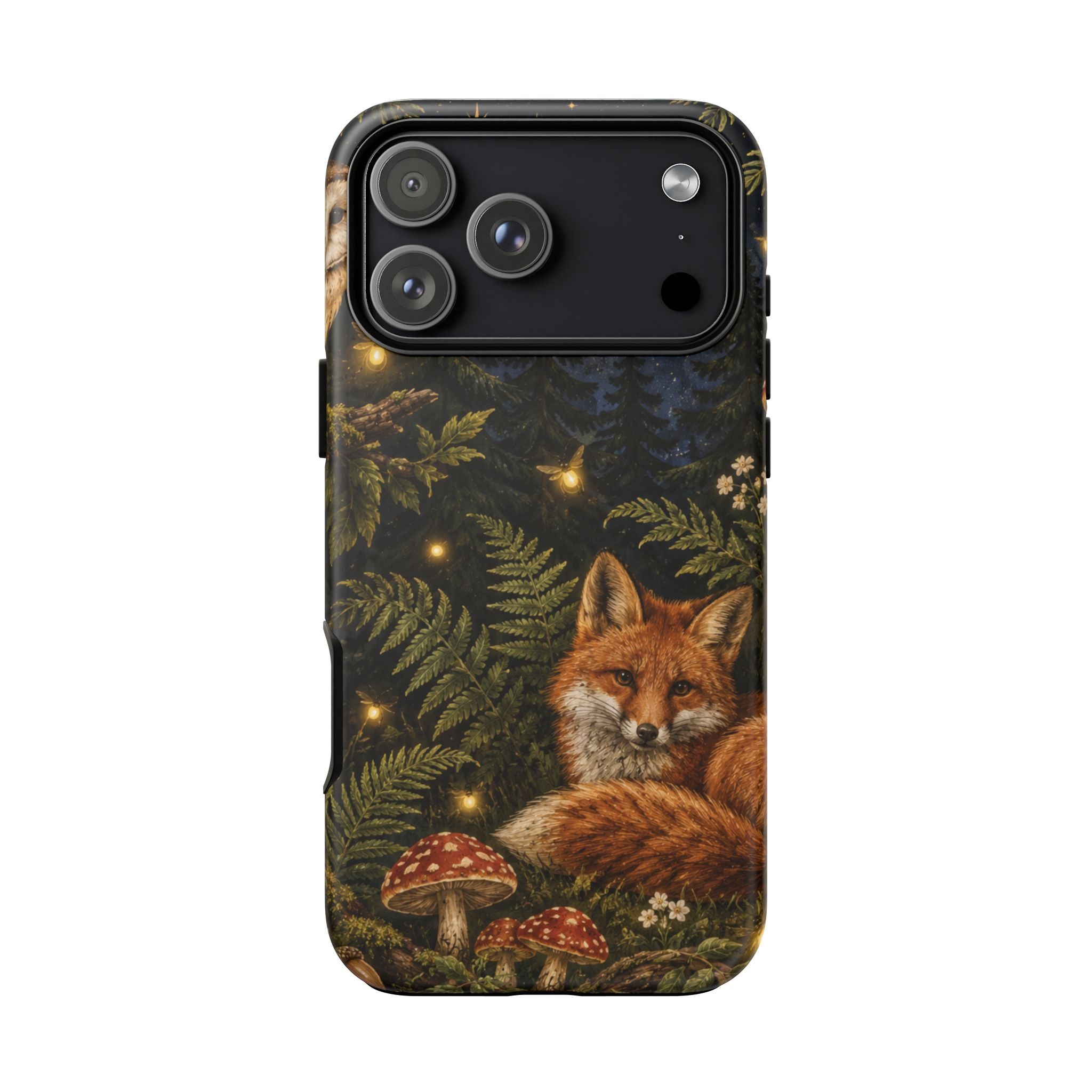 Fox Forest Tough Phone Case — Moonlit Woodland Protective Phone Cover