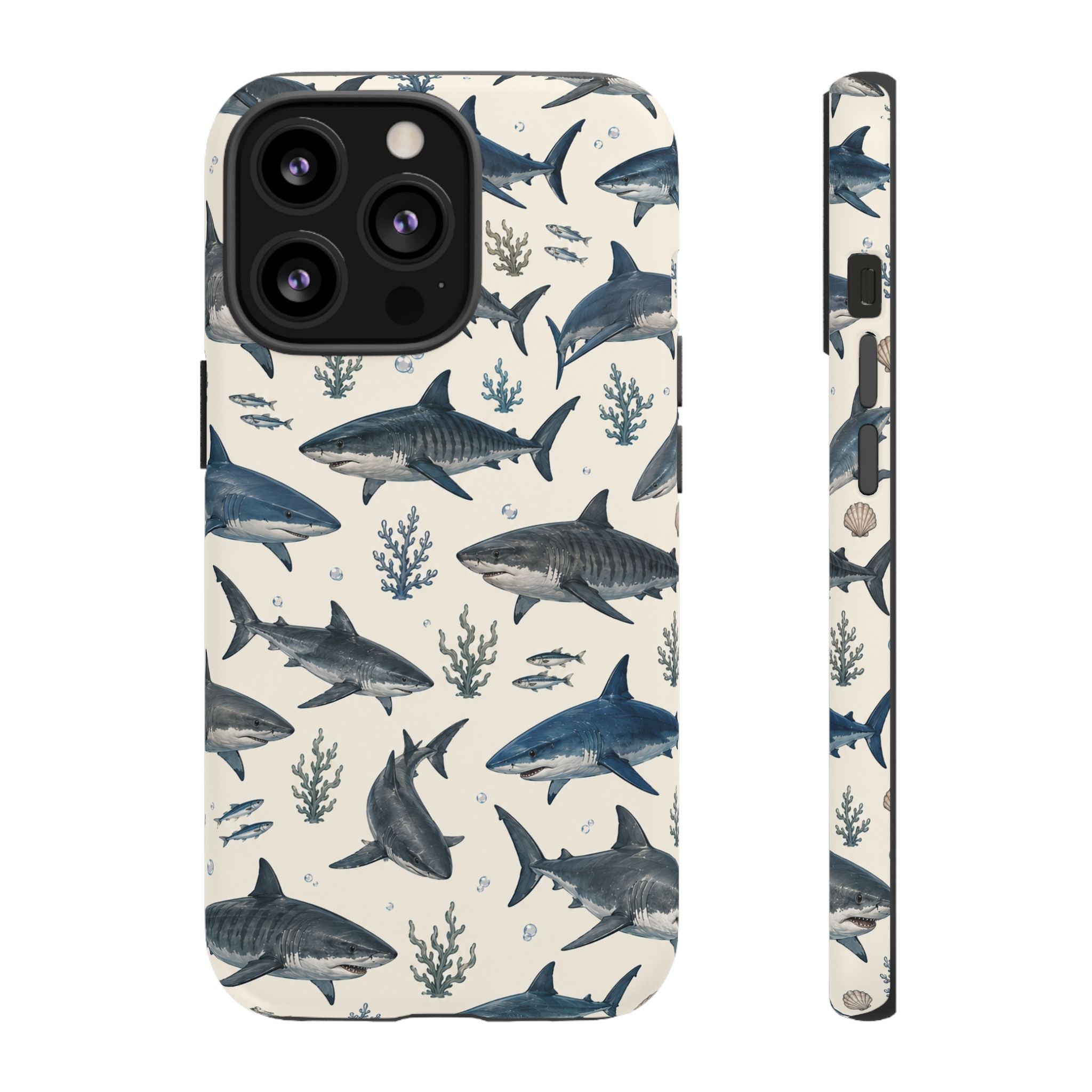 Shark Pattern Phone Case – Nautical Oceanic Phone Cover
