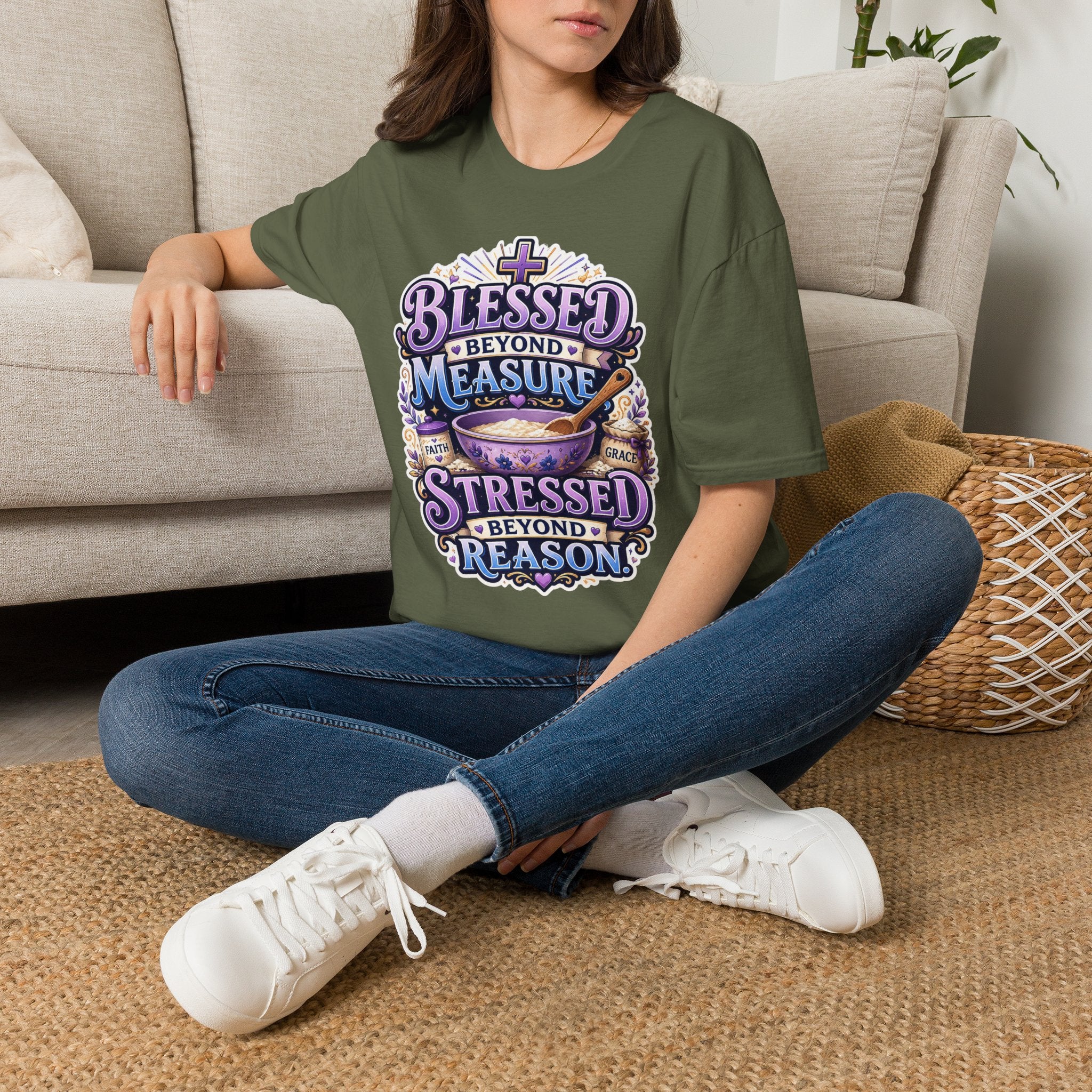 Blessed Beyond Measure T-Shirt — Faith-Inspired Christian Graphic Tee