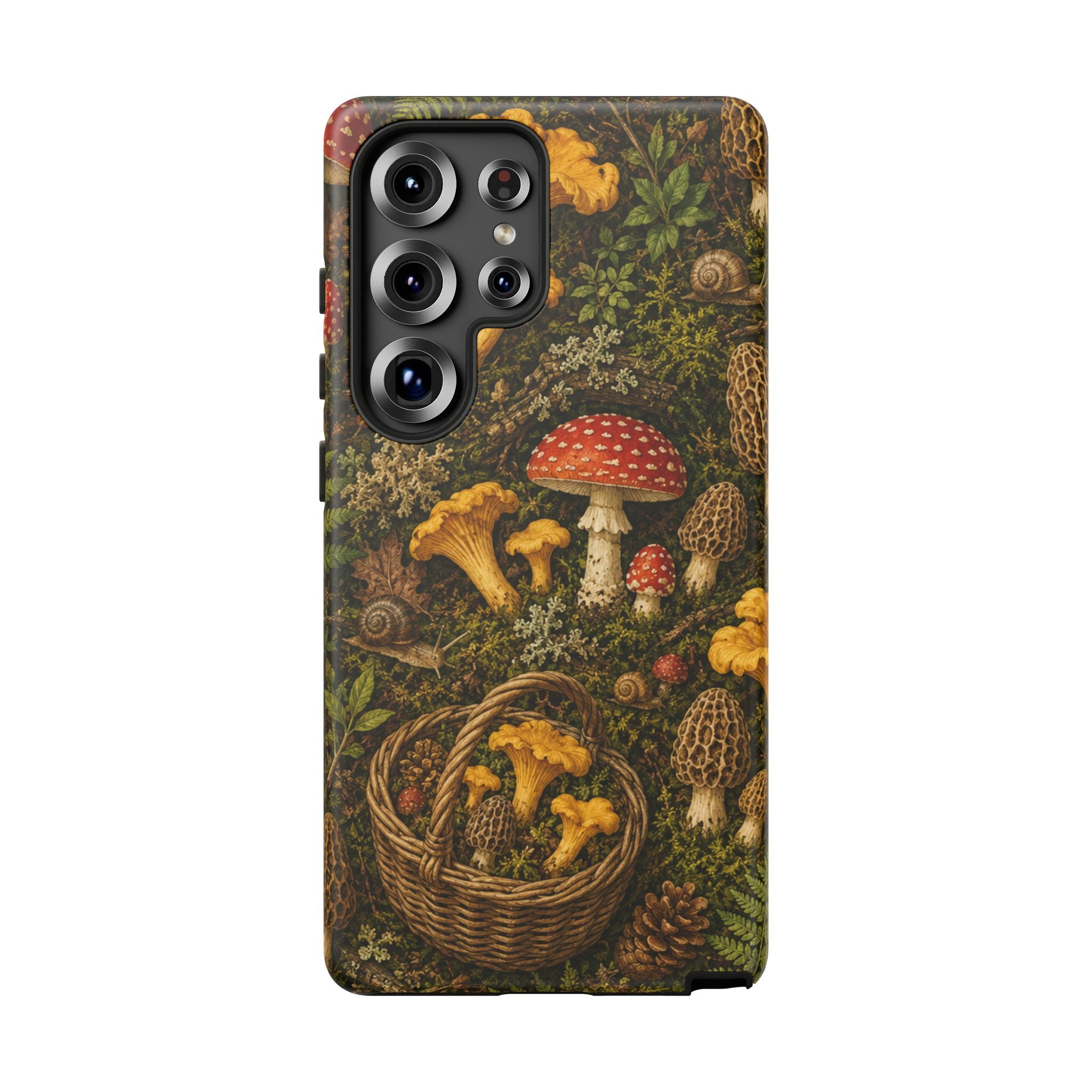 Mushroom Forage Phone Case — Vintage Forest Wild Mushroom Pattern