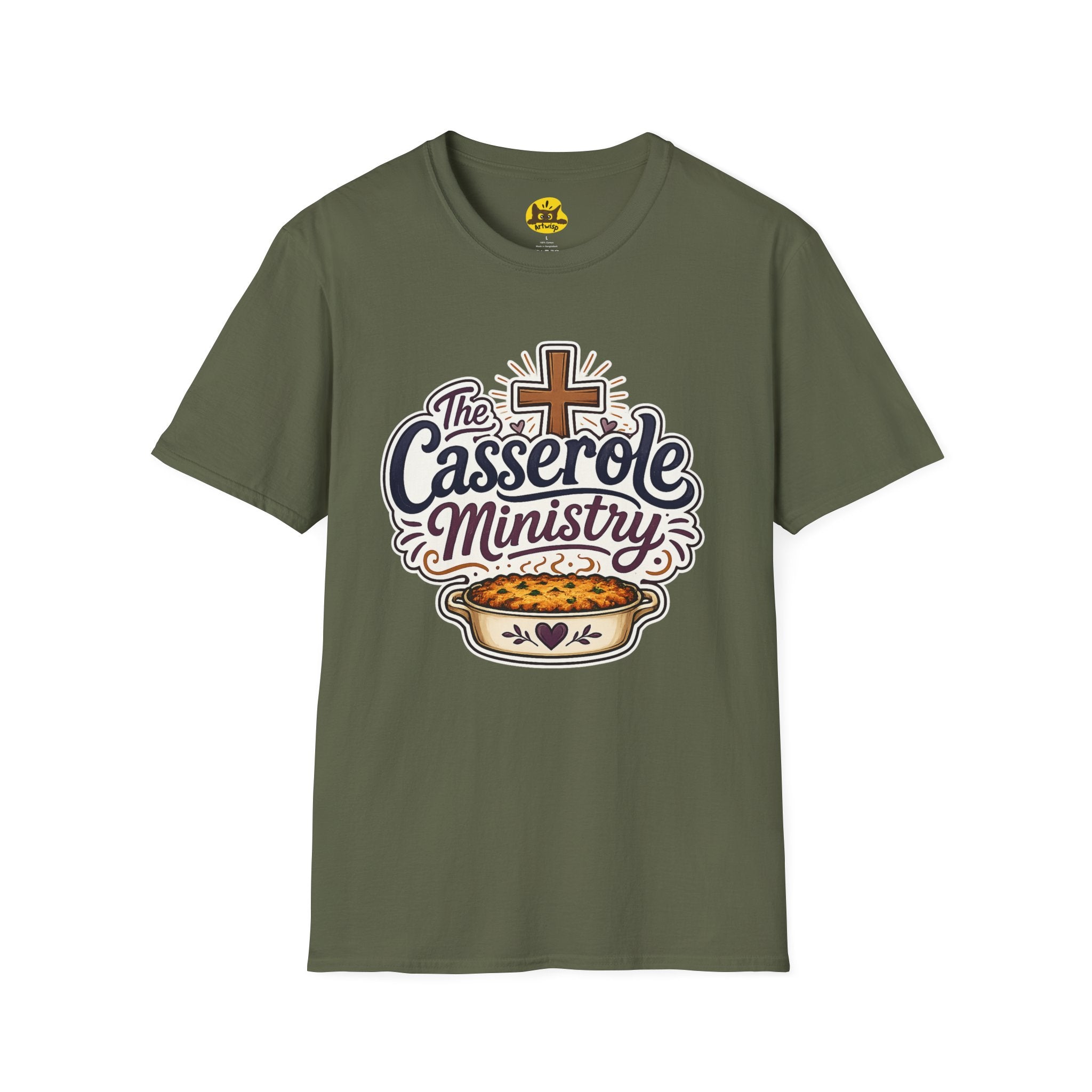 Casserole Ministry T‑Shirt — Faith & Fellowship Church Cooking Crew Tee