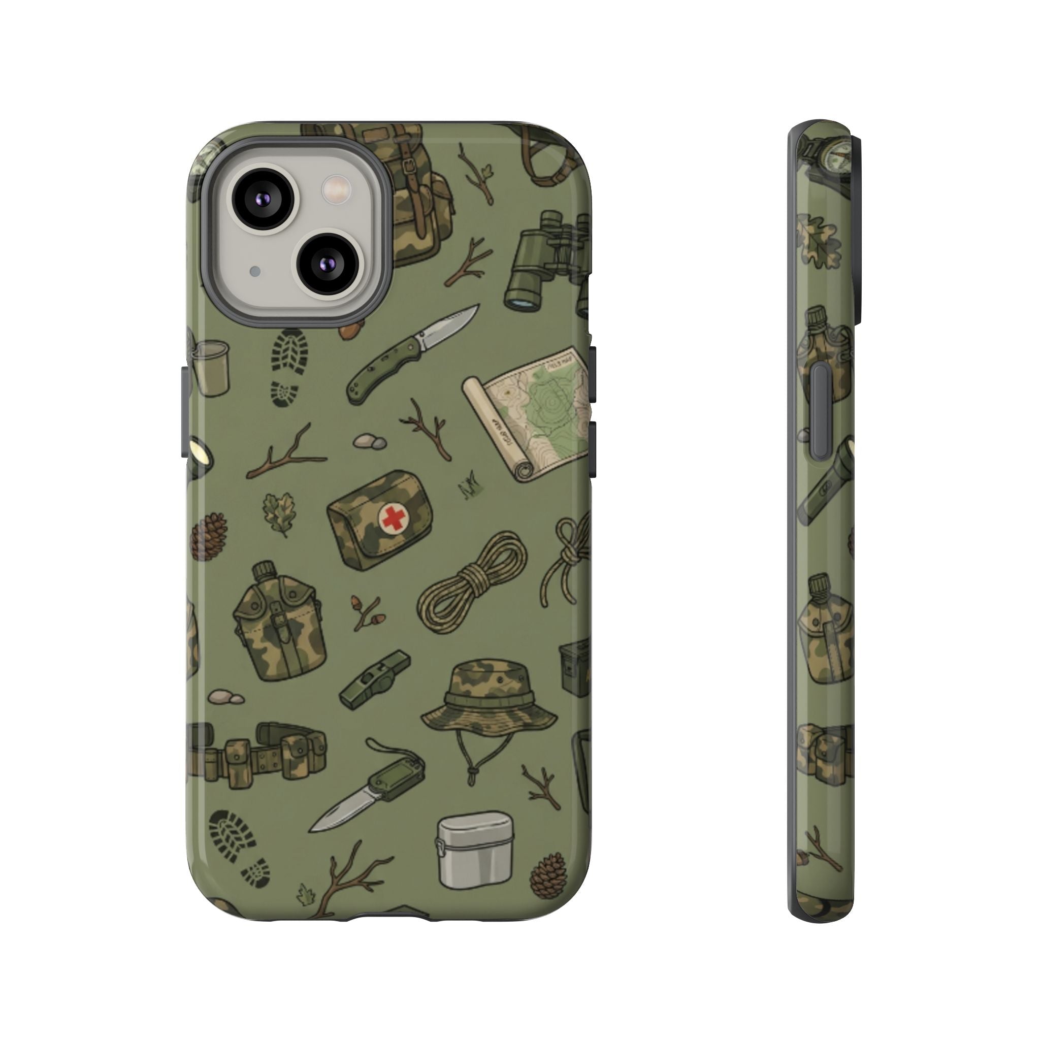Tactical Gear Phone Case — Military Camping Outdoor Pattern