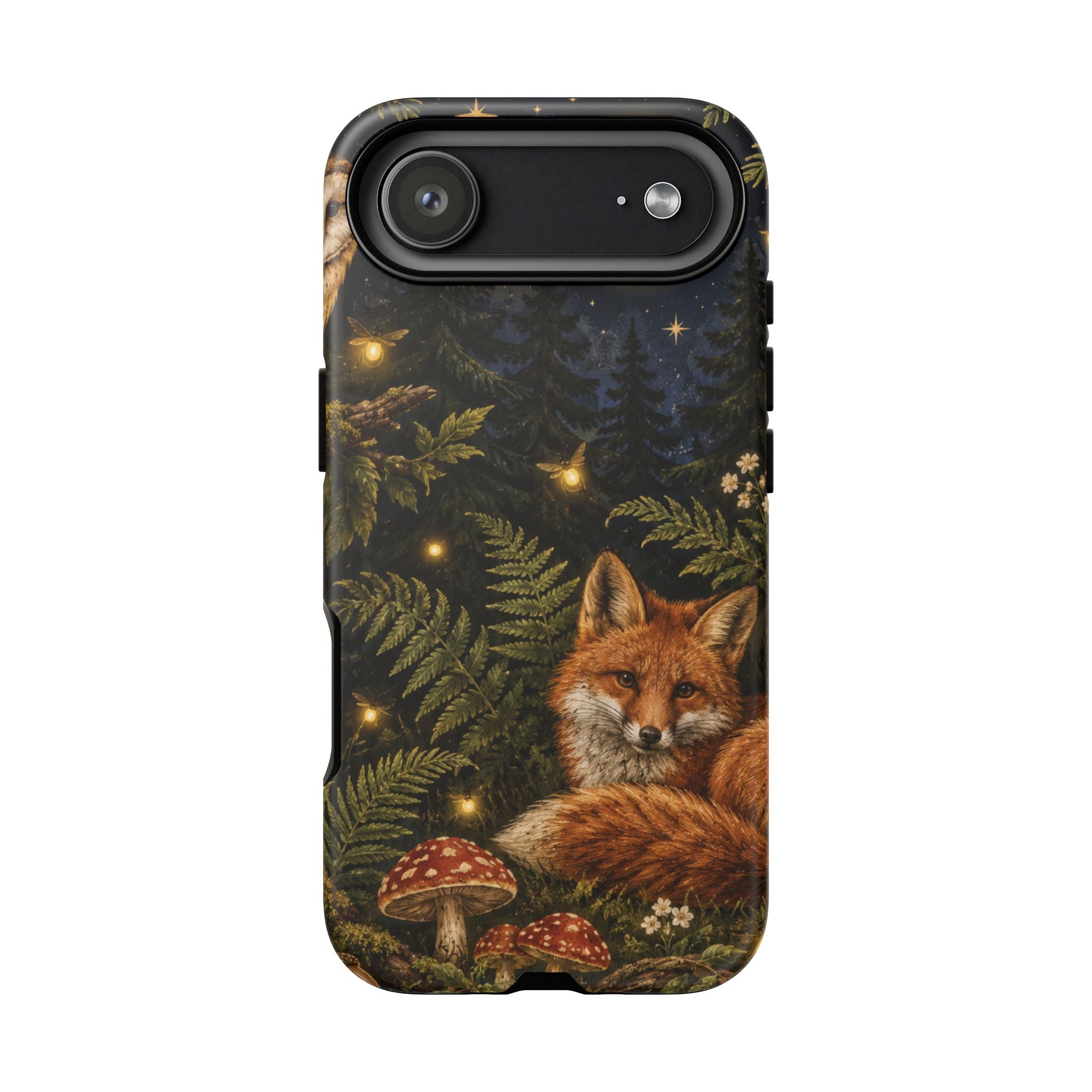 Fox Forest Tough Phone Case — Moonlit Woodland Protective Phone Cover