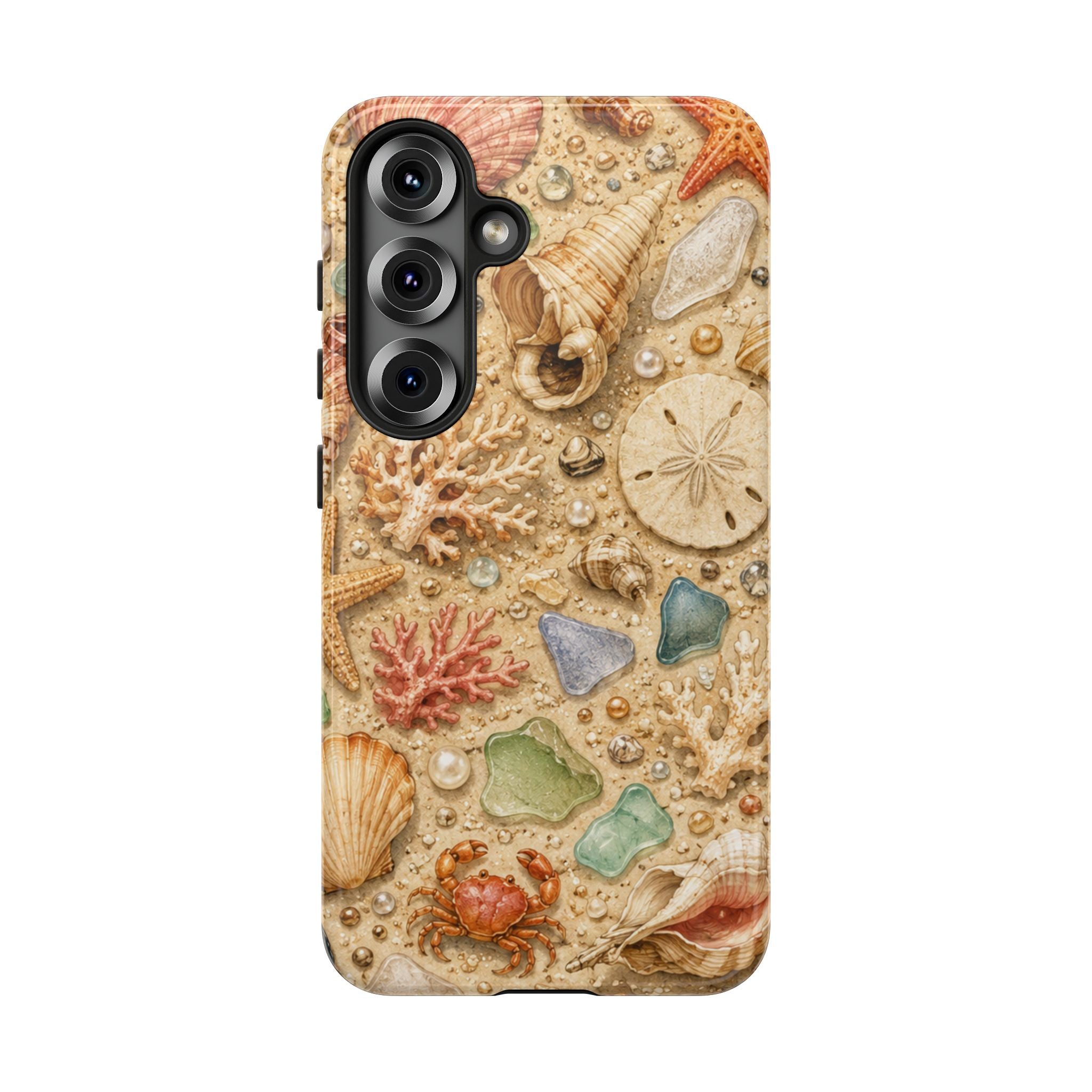 Beach Shells Phone Case — Seashell, Starfish & Sea Glass Coastal Design