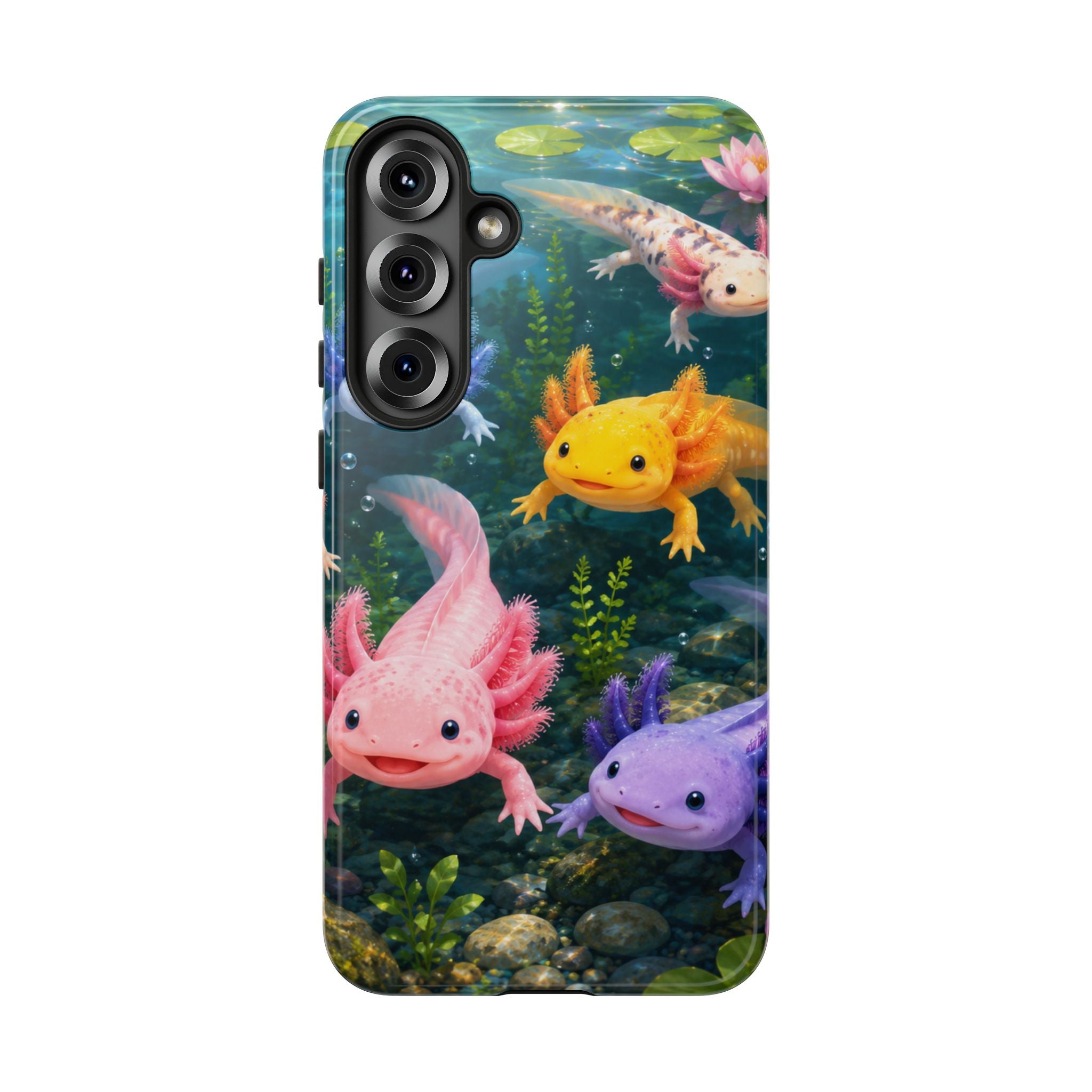Tough Axolotl Phone Case — Cute Colorful Axolotl Waterproof Protective Phone Cover