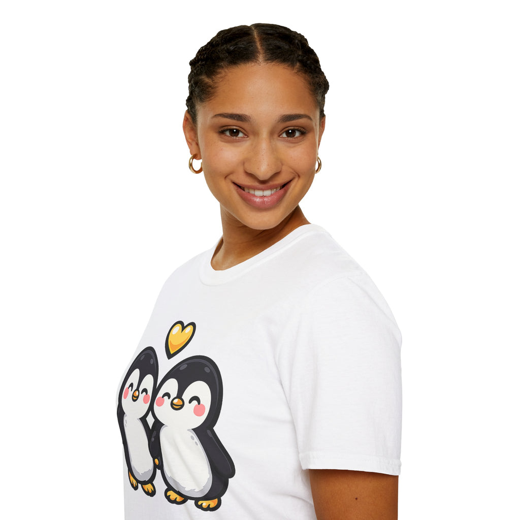 Cute Male Penguin Couple T-Shirt — Gift Tee
