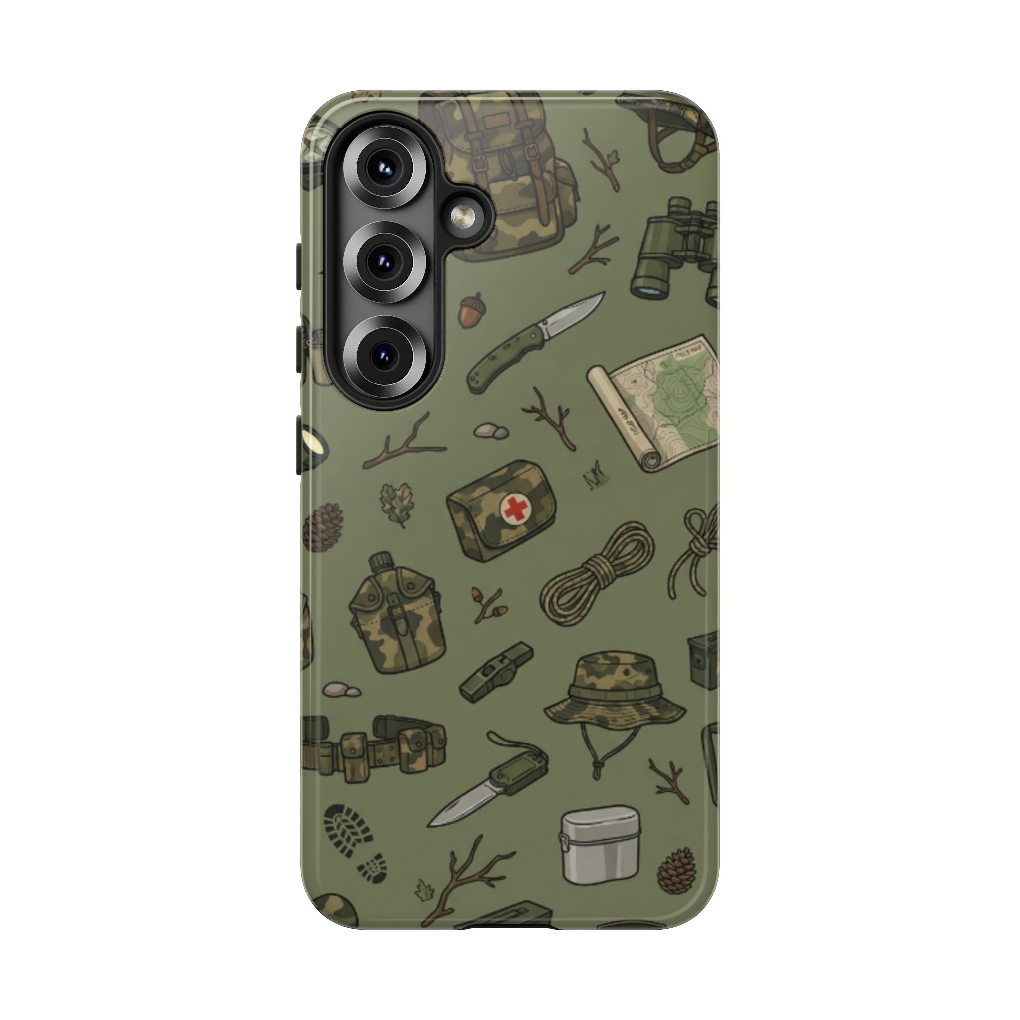 Tactical Gear Phone Case — Military Camping Outdoor Pattern
