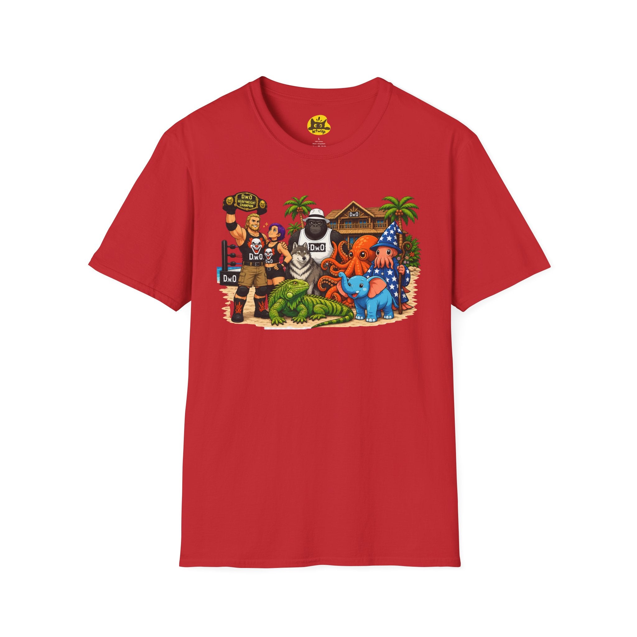 Funny T-Shirt — Wild Wrestling Mascot Crew Gift Tee