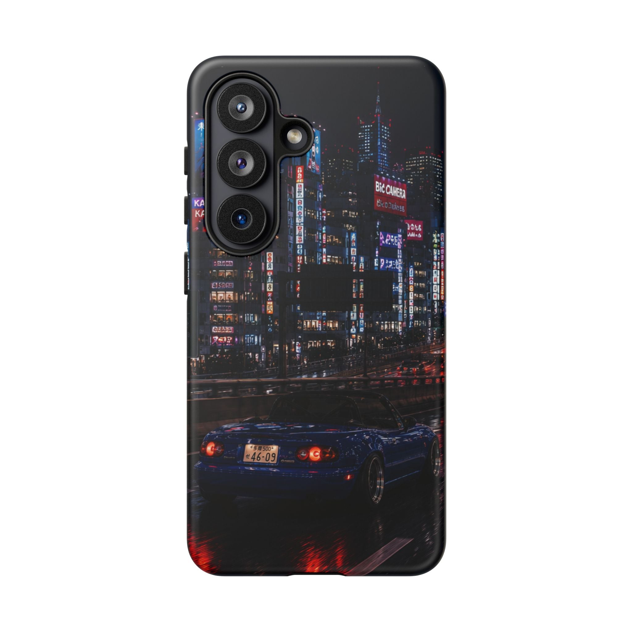 Tokyo Phone Case - Neon City Night Racer (Protective Tough Case)