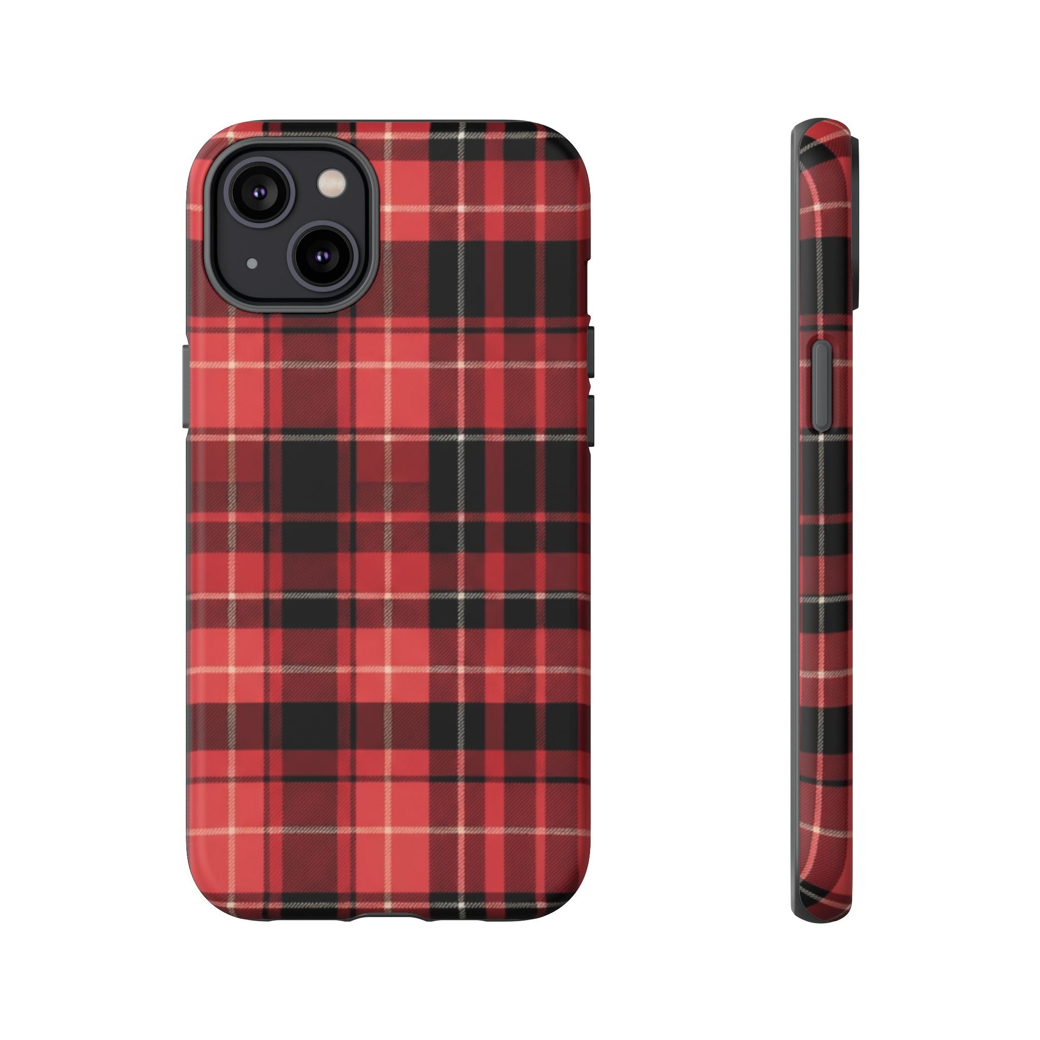 Red Black Buffalo Plaid Tough Phone Case
