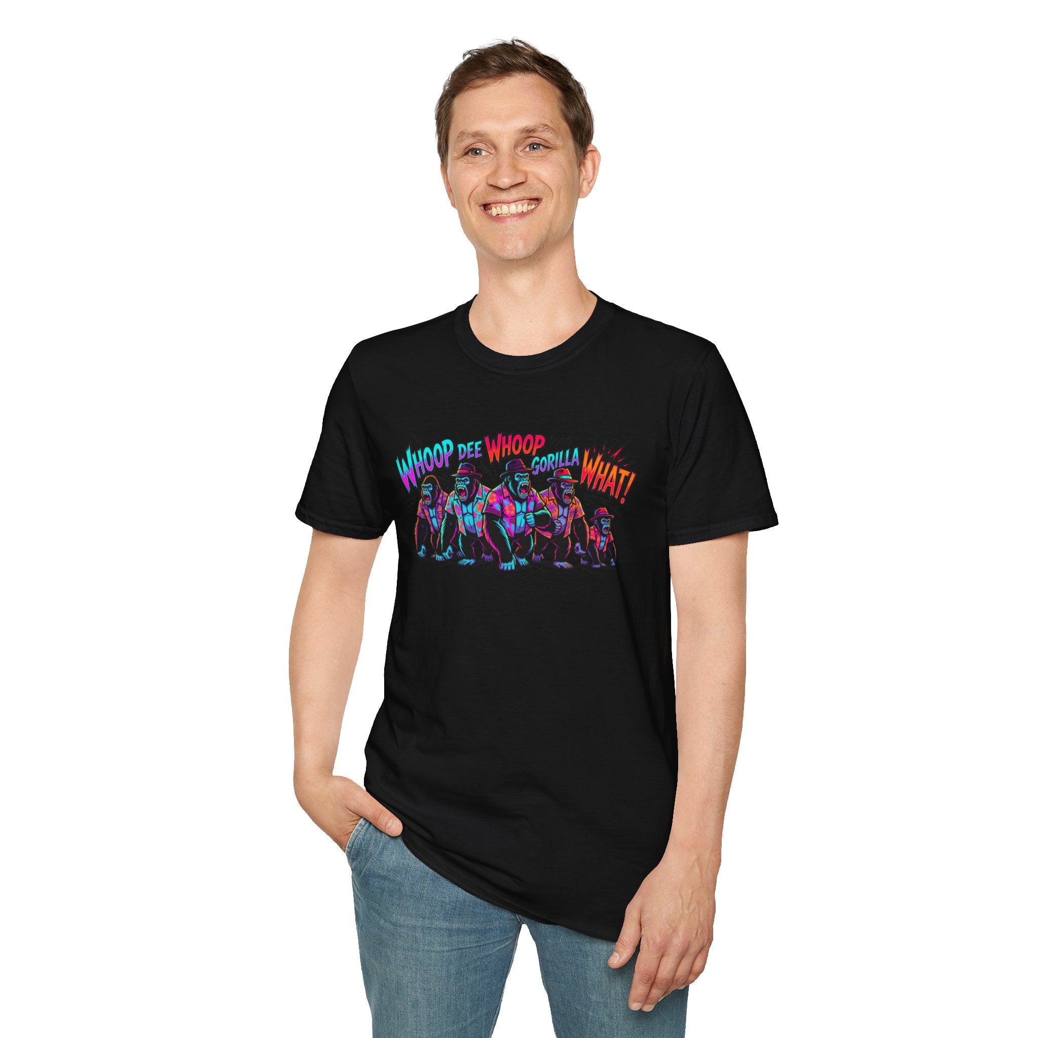 Gorilla Comic Pop Art T-Shirt — "Whoop Dee Whoop Gorilla What!" Graphic Tee