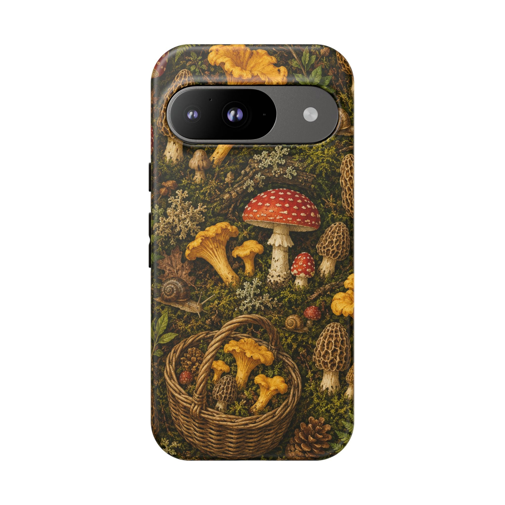 Mushroom Forage Phone Case — Vintage Forest Wild Mushroom Pattern