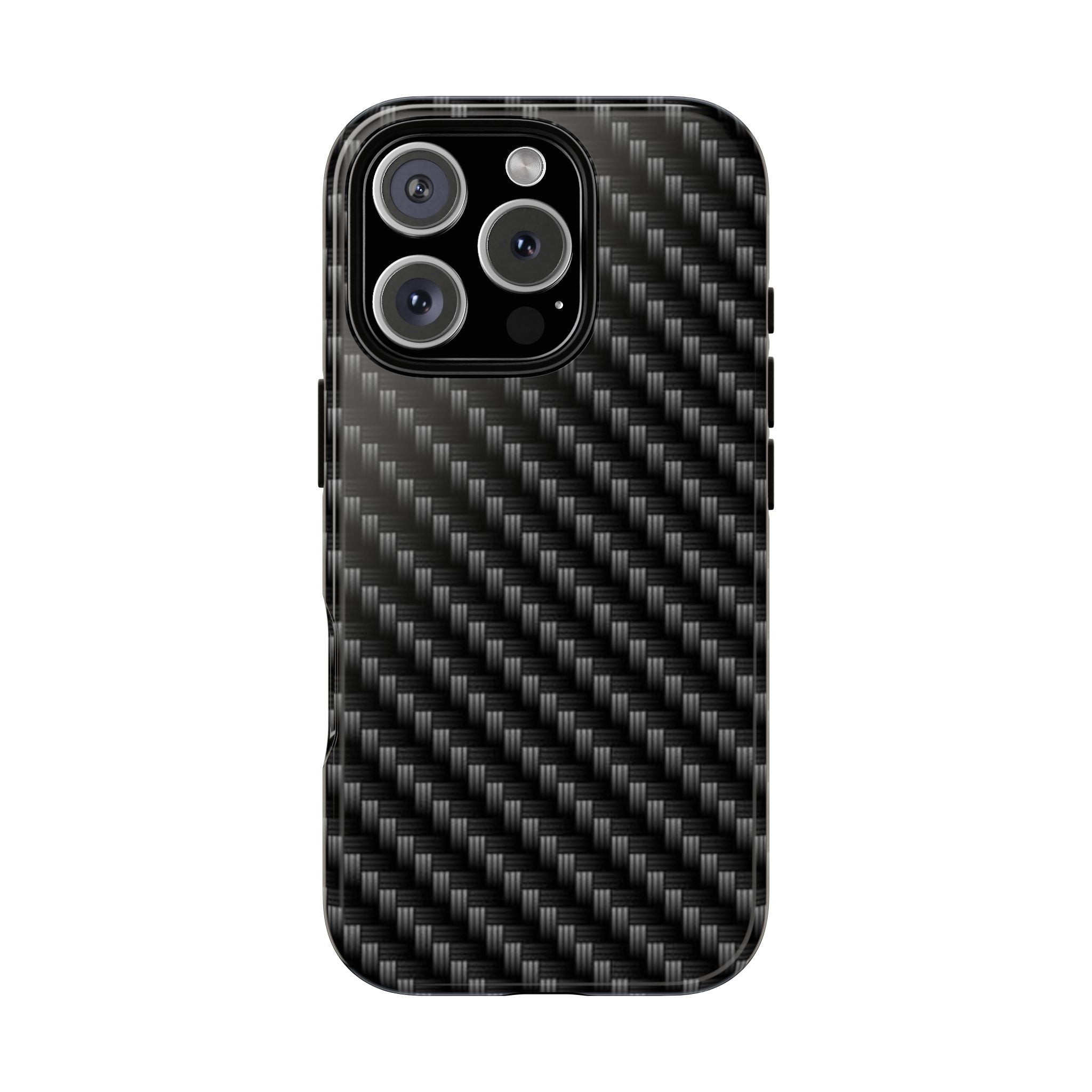 Carbon Fiber Pattern Tough Phone Case - Slim Protective Phone Cover