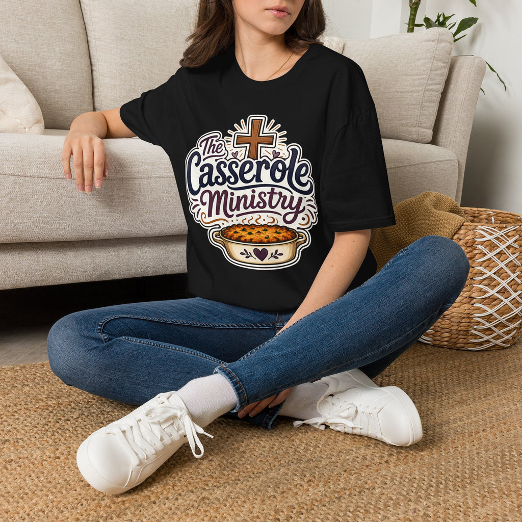 Casserole Ministry T-Shirt — Faith-Based Church Potluck Tee