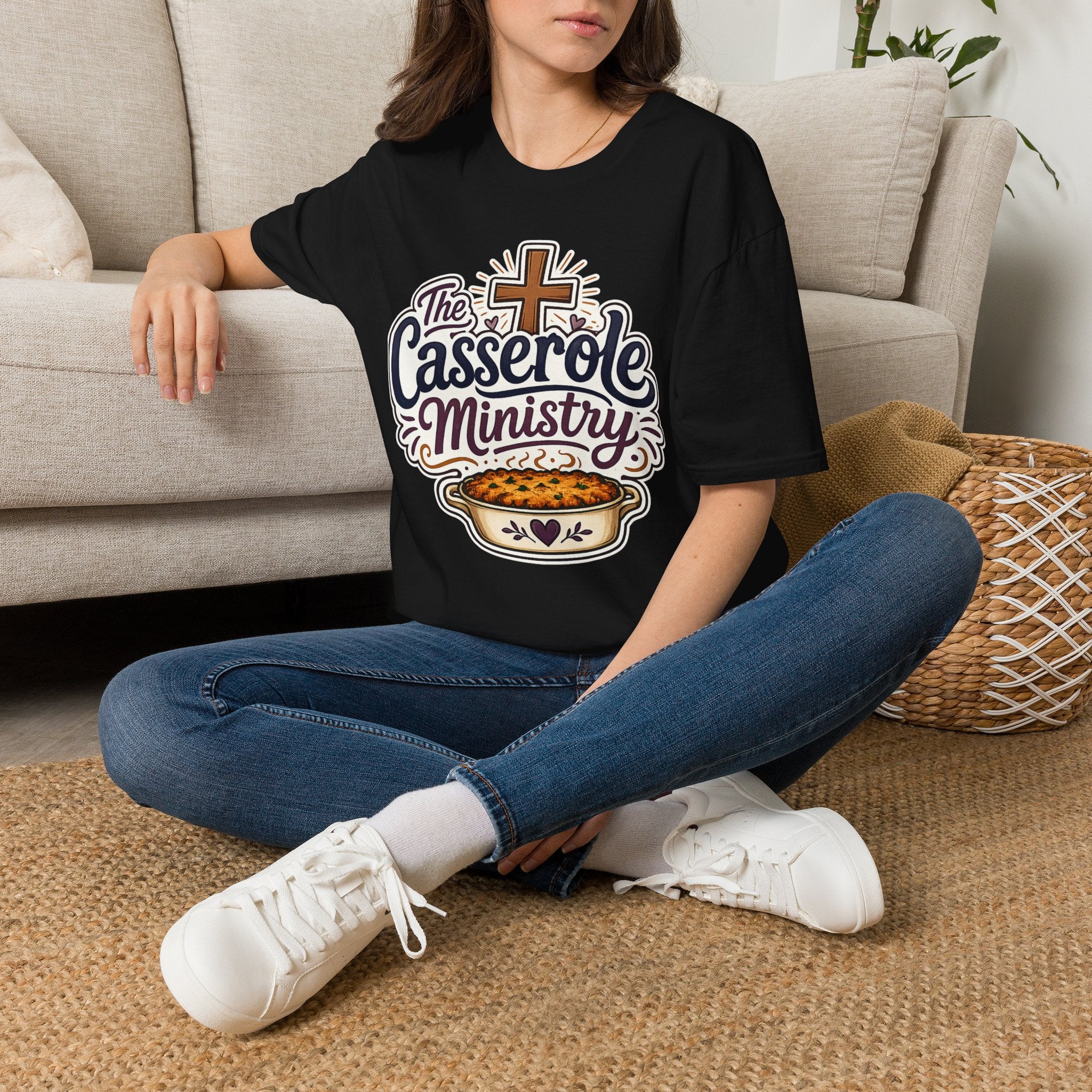Casserole Ministry T-Shirt — Faith-Based Church Potluck Tee