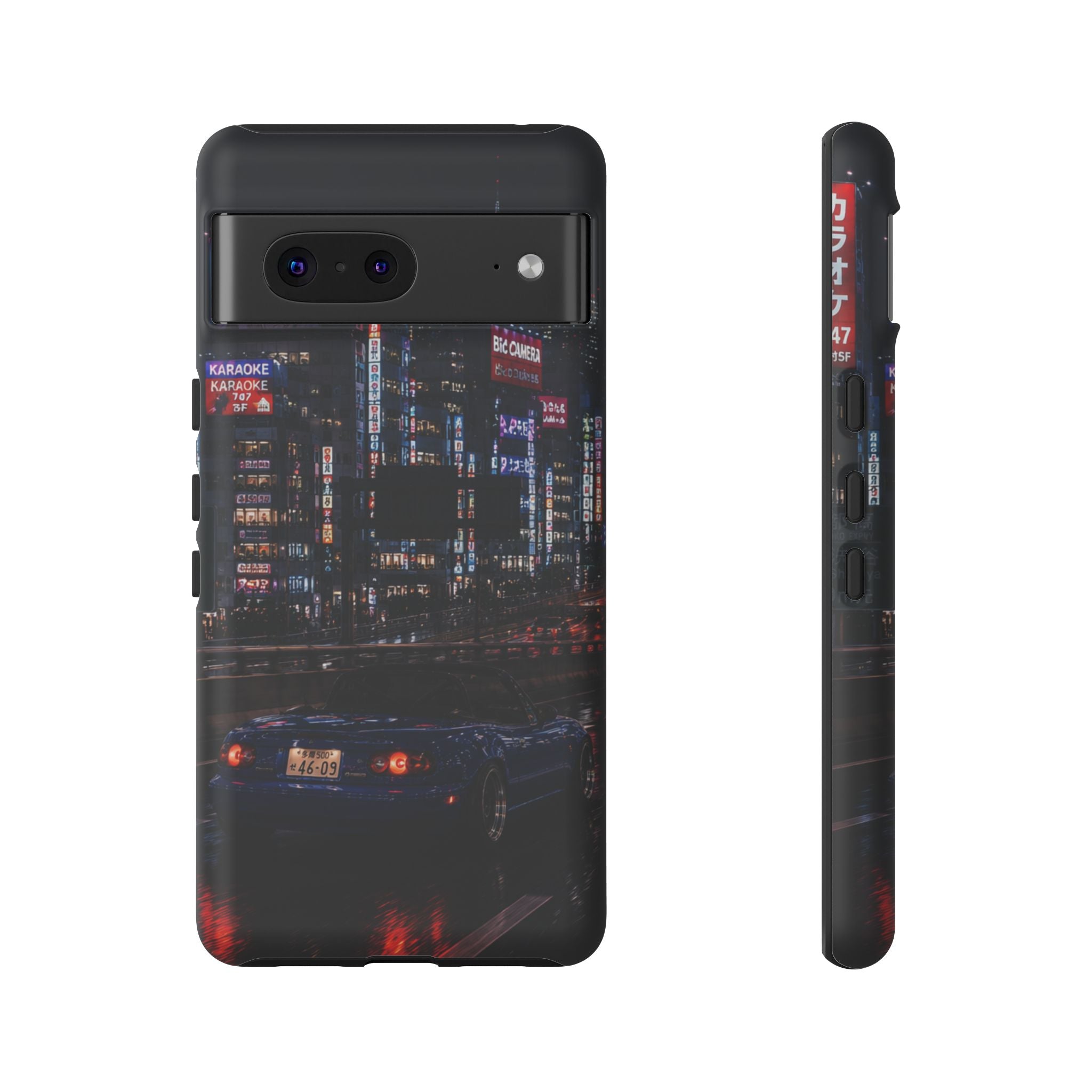 Tokyo Phone Case - Neon City Night Racer (Protective Tough Case)