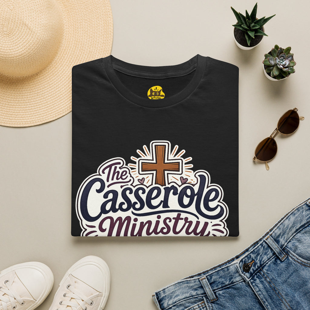 Casserole Ministry T‑Shirt — Faith & Fellowship Church Cooking Crew Tee