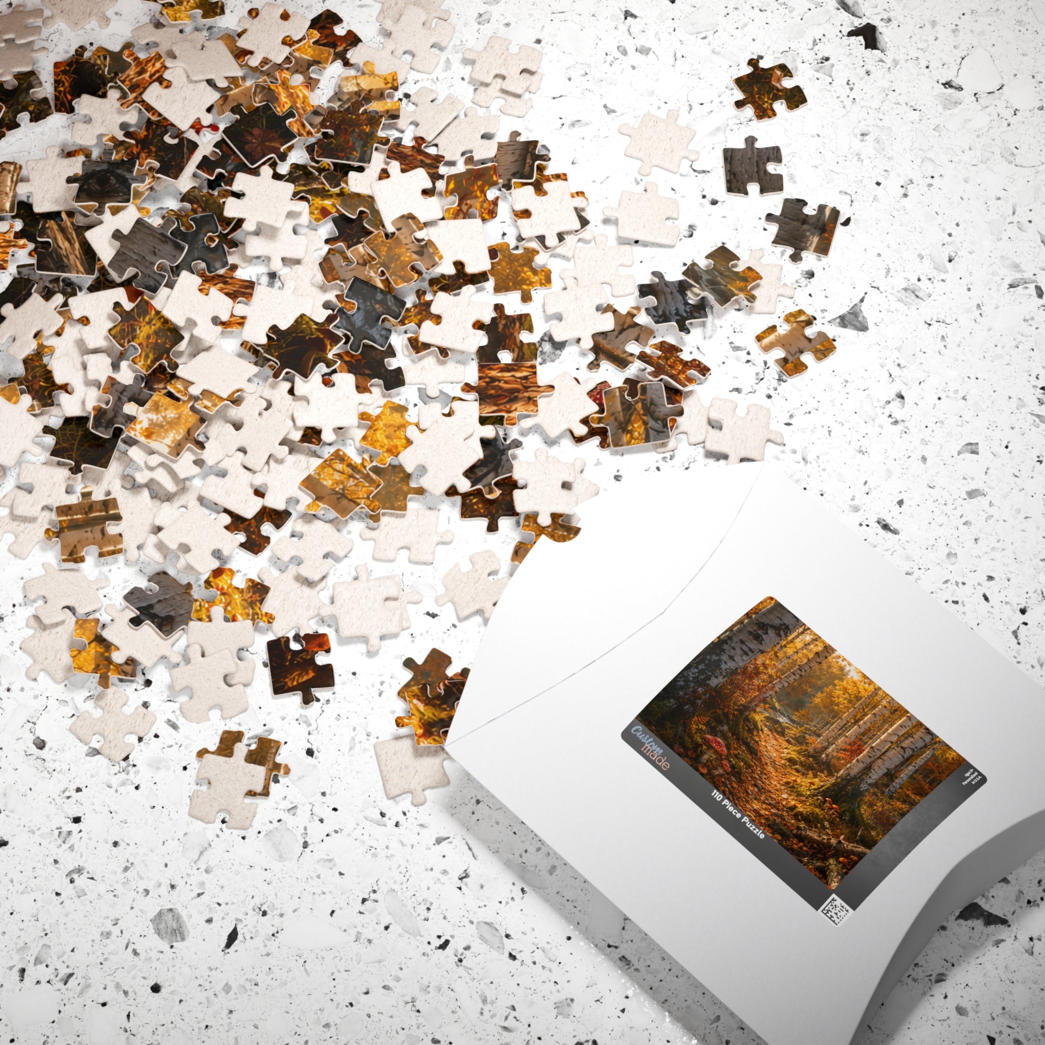 Autumn Birch Forest Puzzle — Scenic Woodland Jigsaw (110/252/520/1014 pcs)