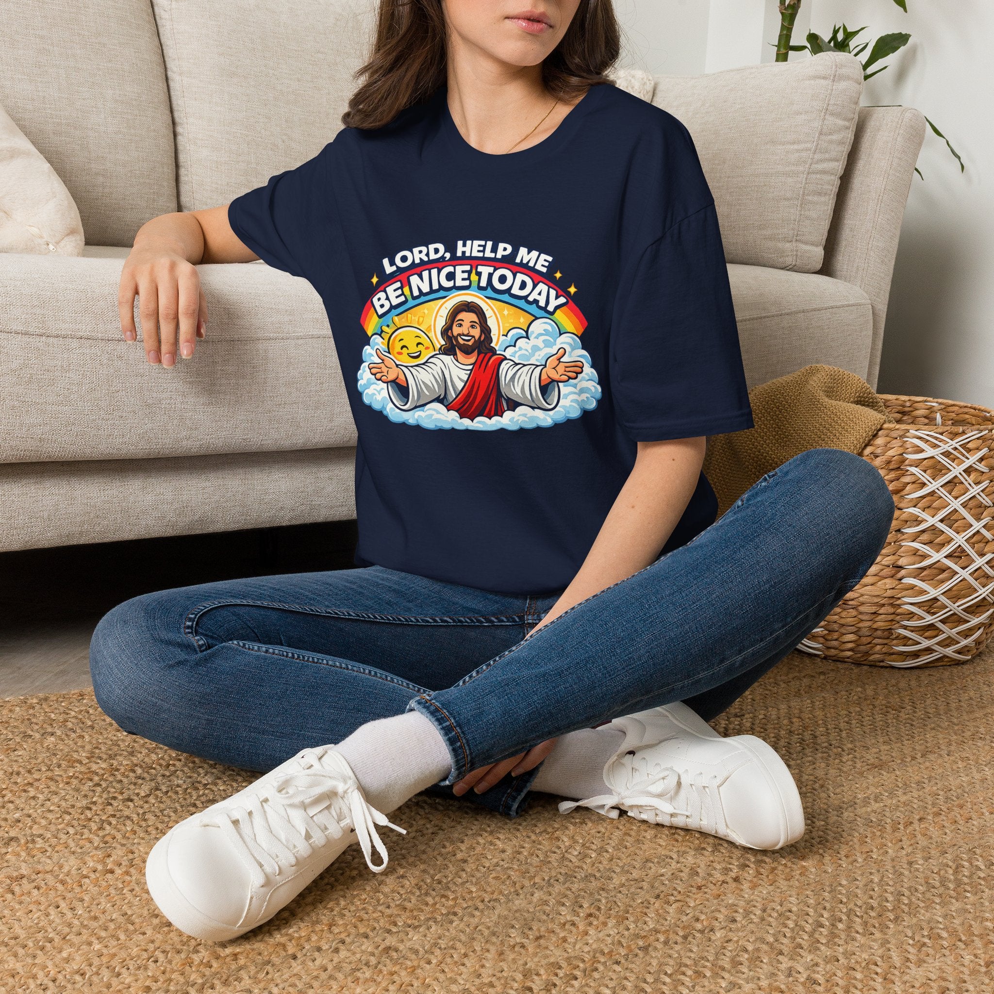 Lord Help Me Be Nice Today T-Shirt — Funny Jesus Christian Tee