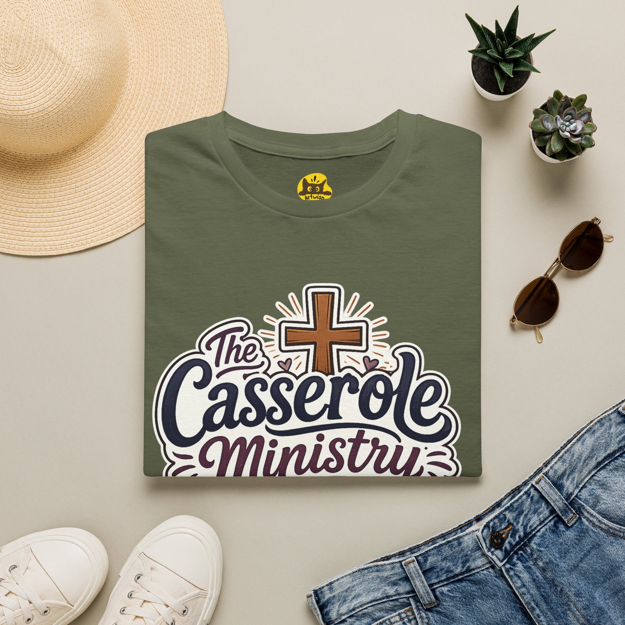 Casserole Ministry T‑Shirt — Faith & Fellowship Church Cooking Crew Tee