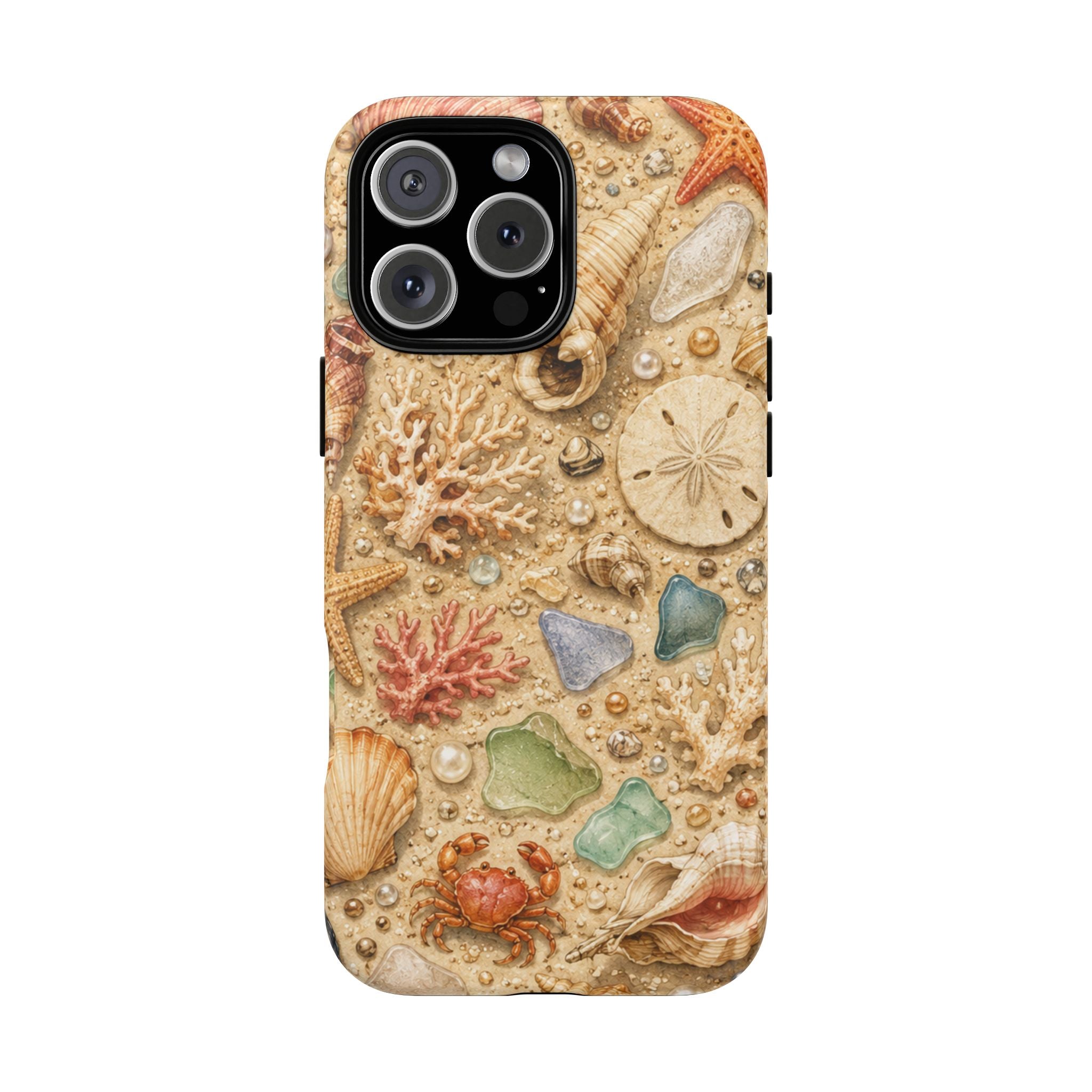 Beach Shells Phone Case — Seashell, Starfish & Sea Glass Coastal Design