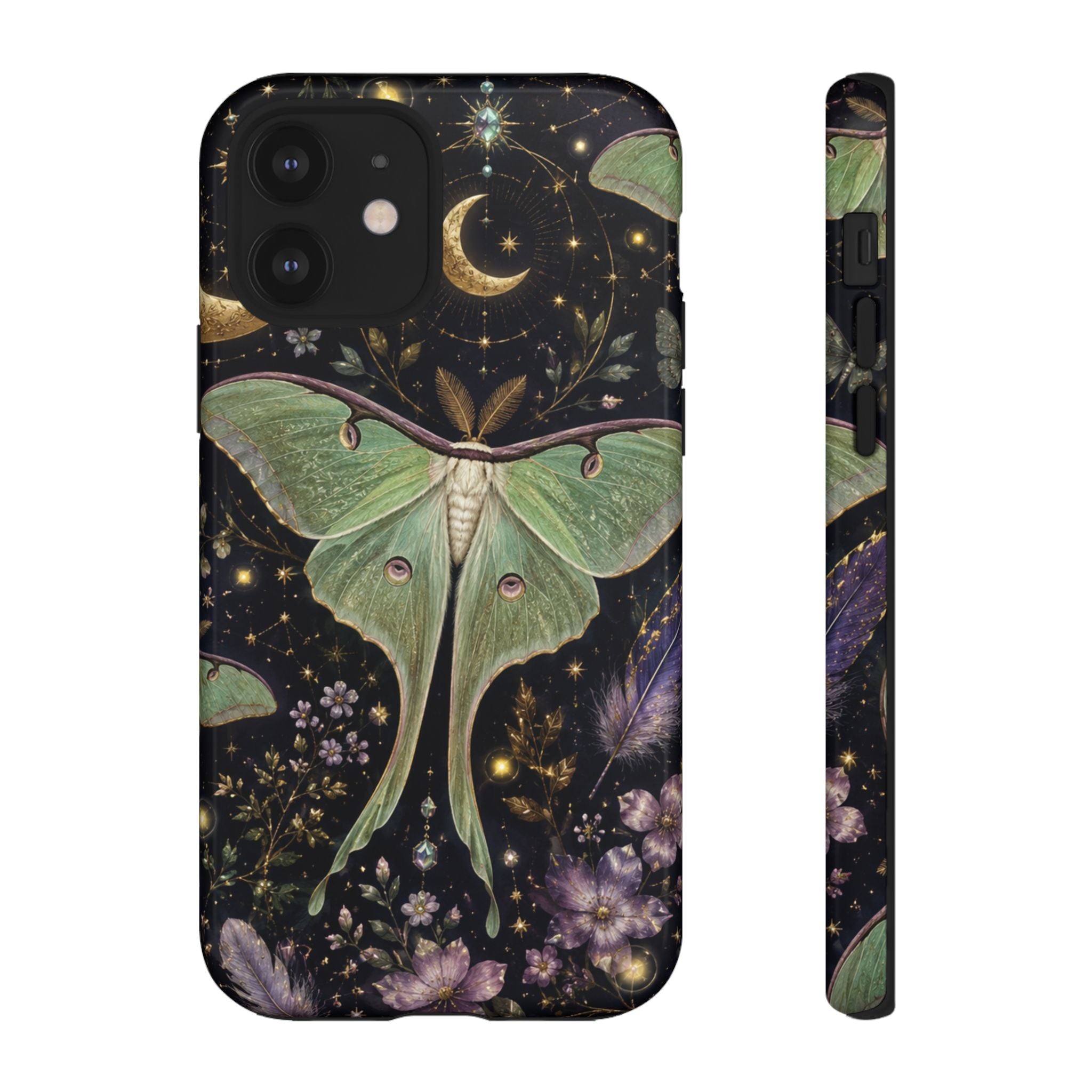Luna Moth Phone Case — Mystical Moonlight Botanical Tough Case