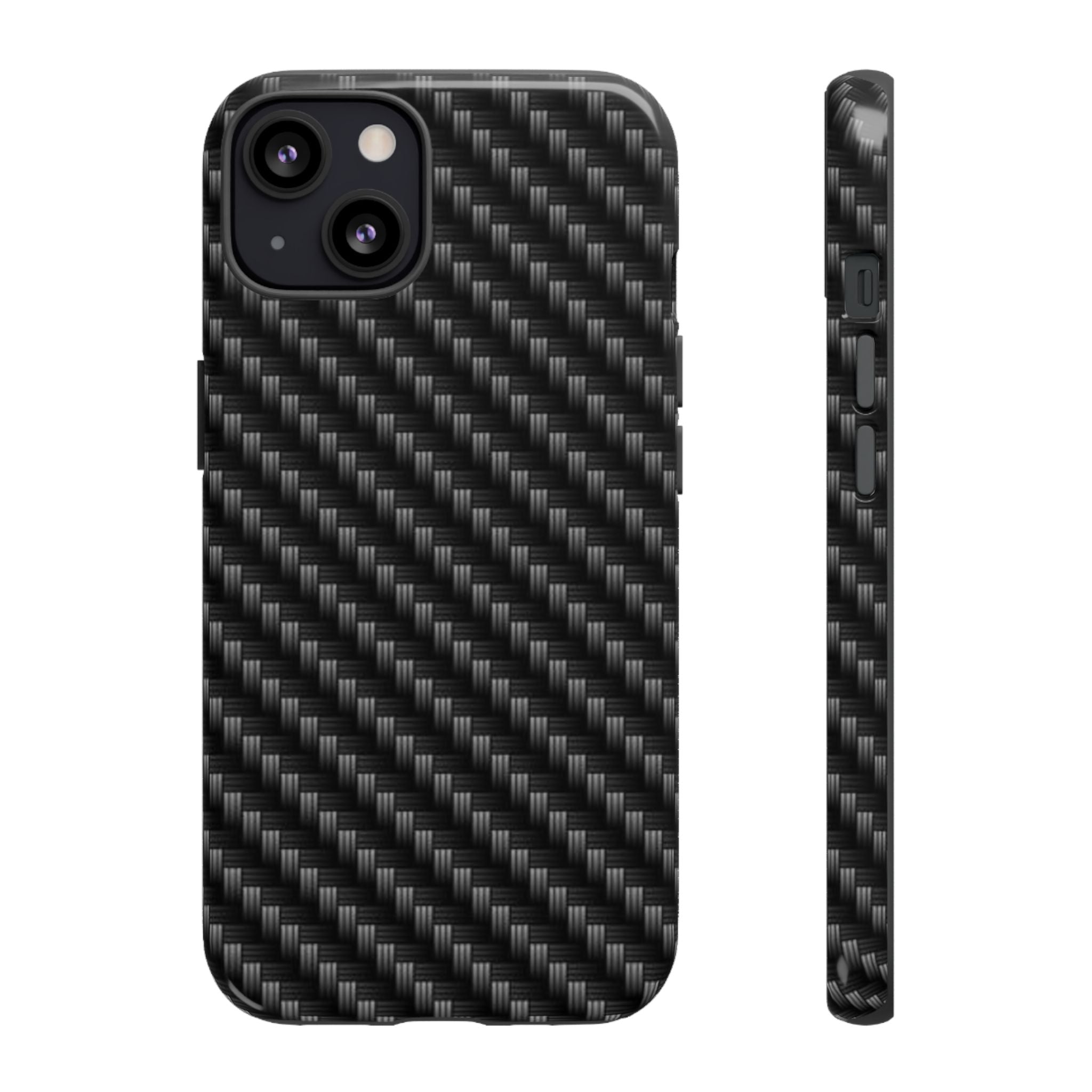 Carbon Fiber Pattern Tough Phone Case - Slim Protective Phone Cover