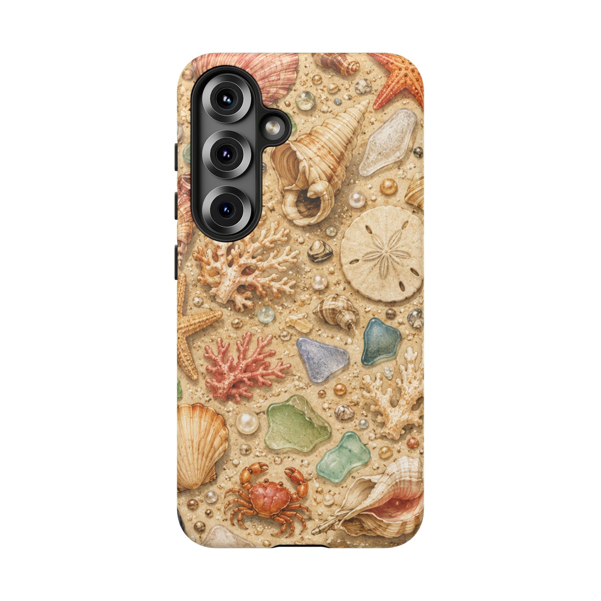 Beach Shells Phone Case — Seashell, Starfish & Sea Glass Coastal Design