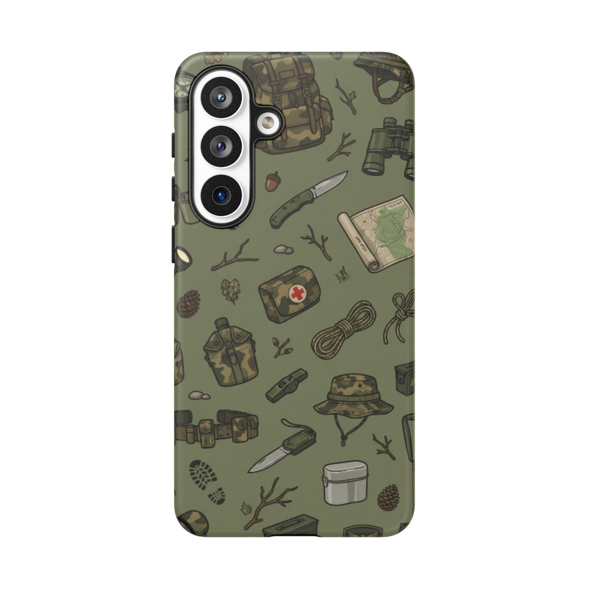 Tactical Gear Phone Case — Military Camping Outdoor Pattern