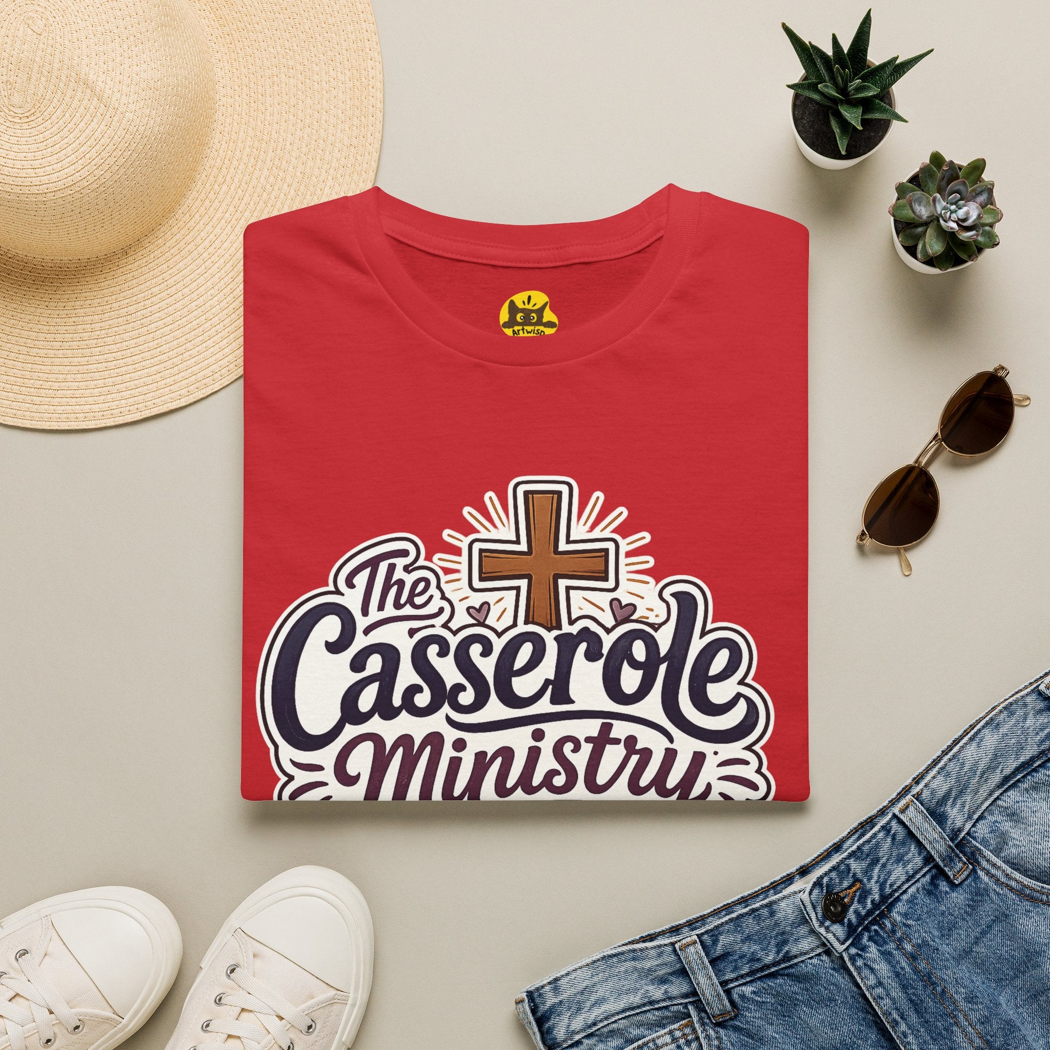 Casserole Ministry T‑Shirt — Faith & Fellowship Church Cooking Crew Tee