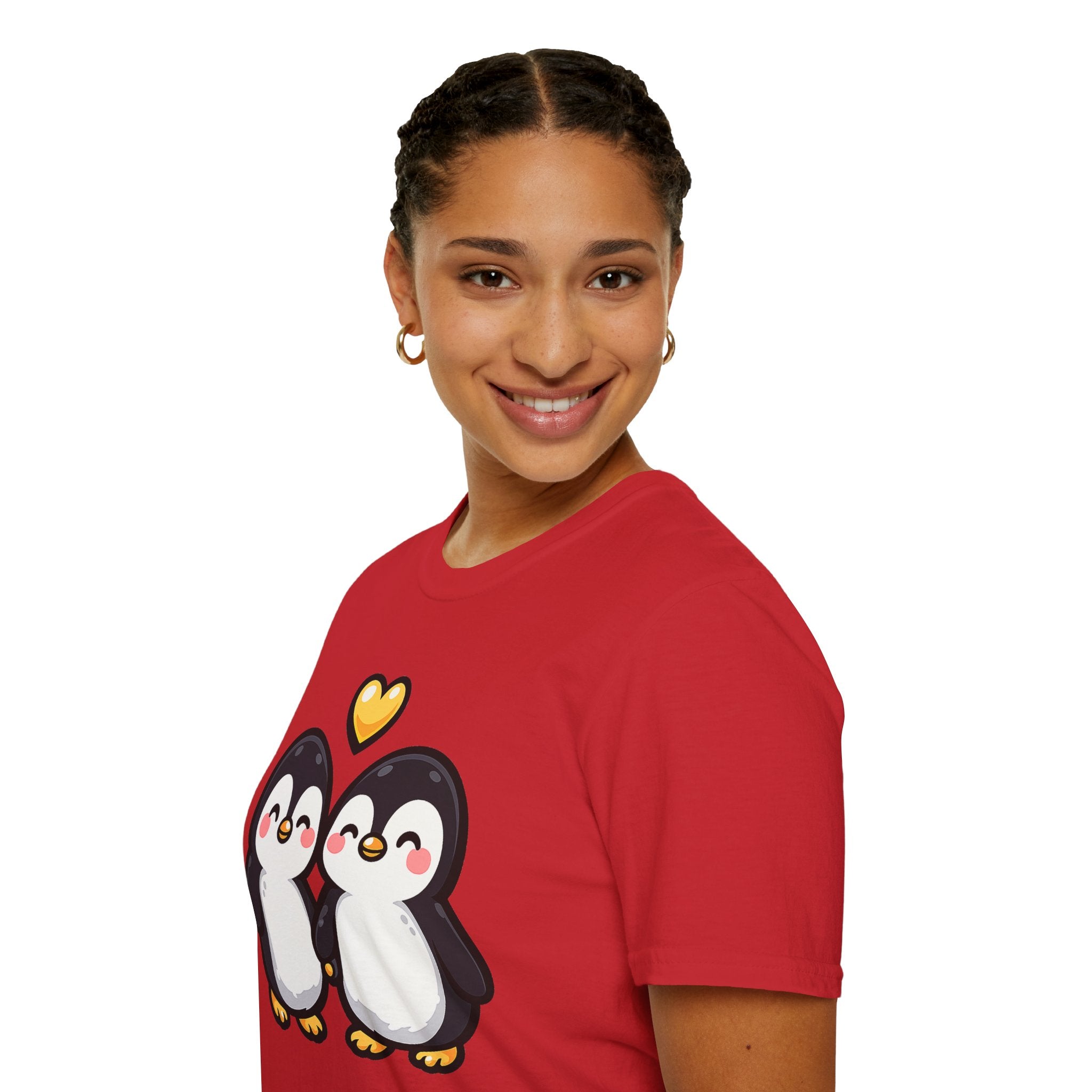 Cute Male Penguin Couple T-Shirt — Gift Tee