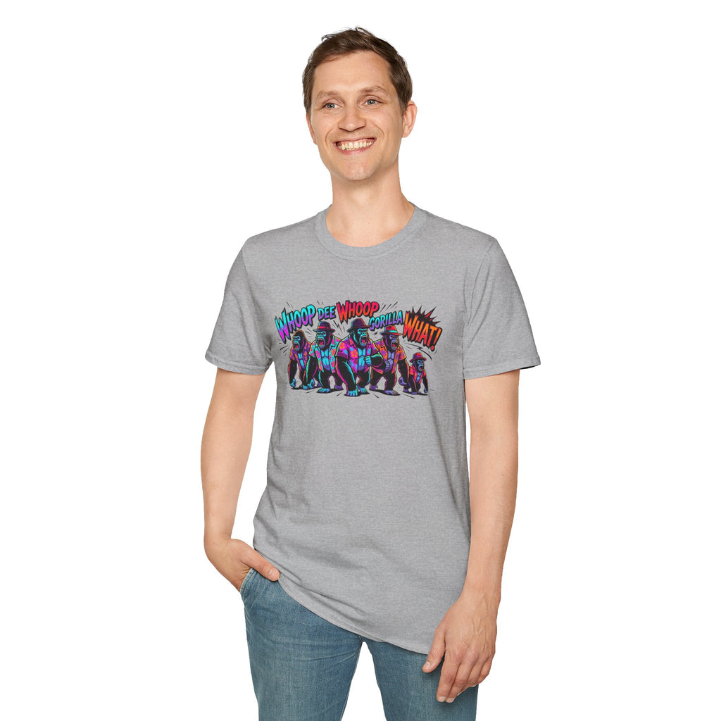 Gorilla Comic Pop Art T-Shirt — "Whoop Dee Whoop Gorilla What!" Graphic Tee