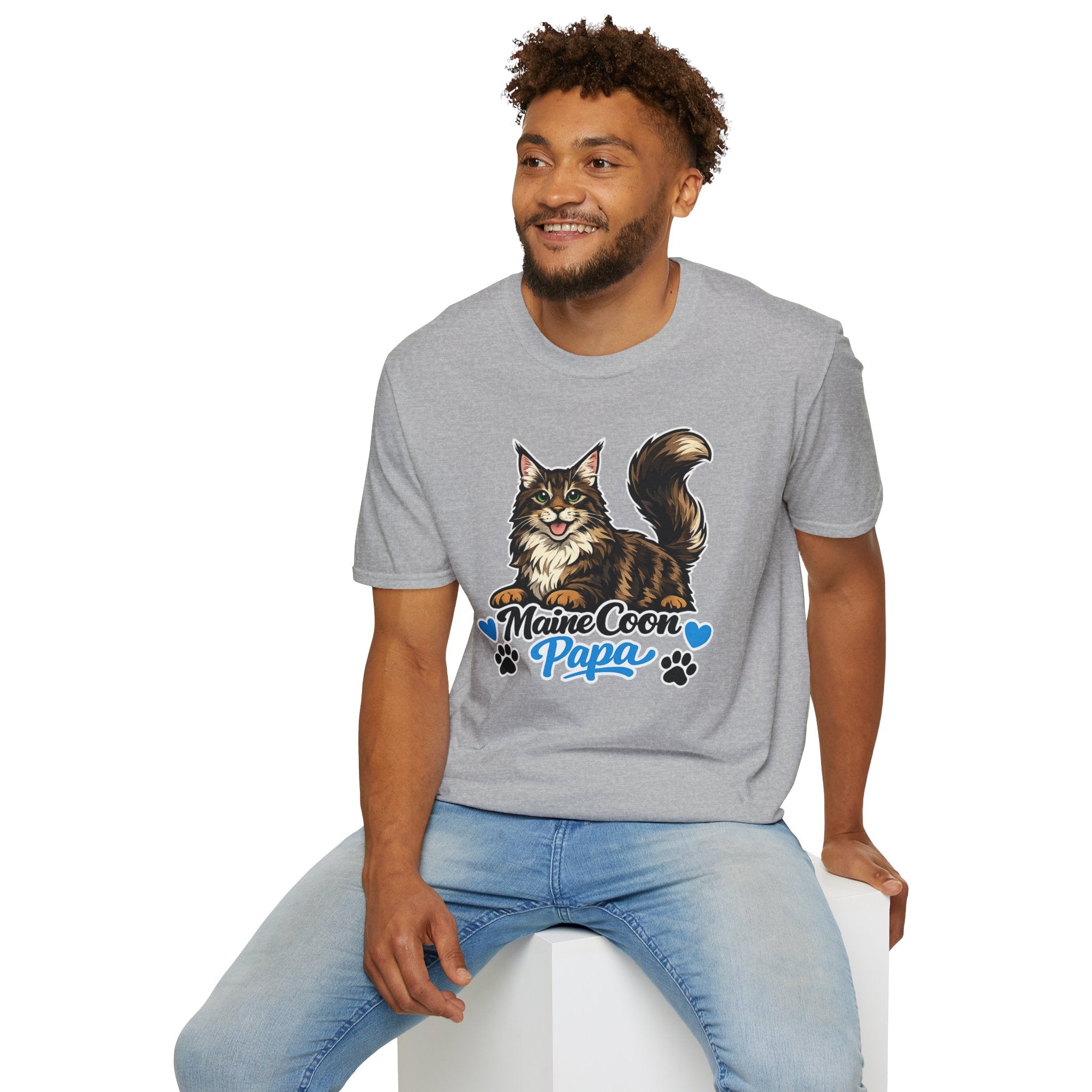 Maine Coon Papa T-Shirt — Cool Cat Dad Tee