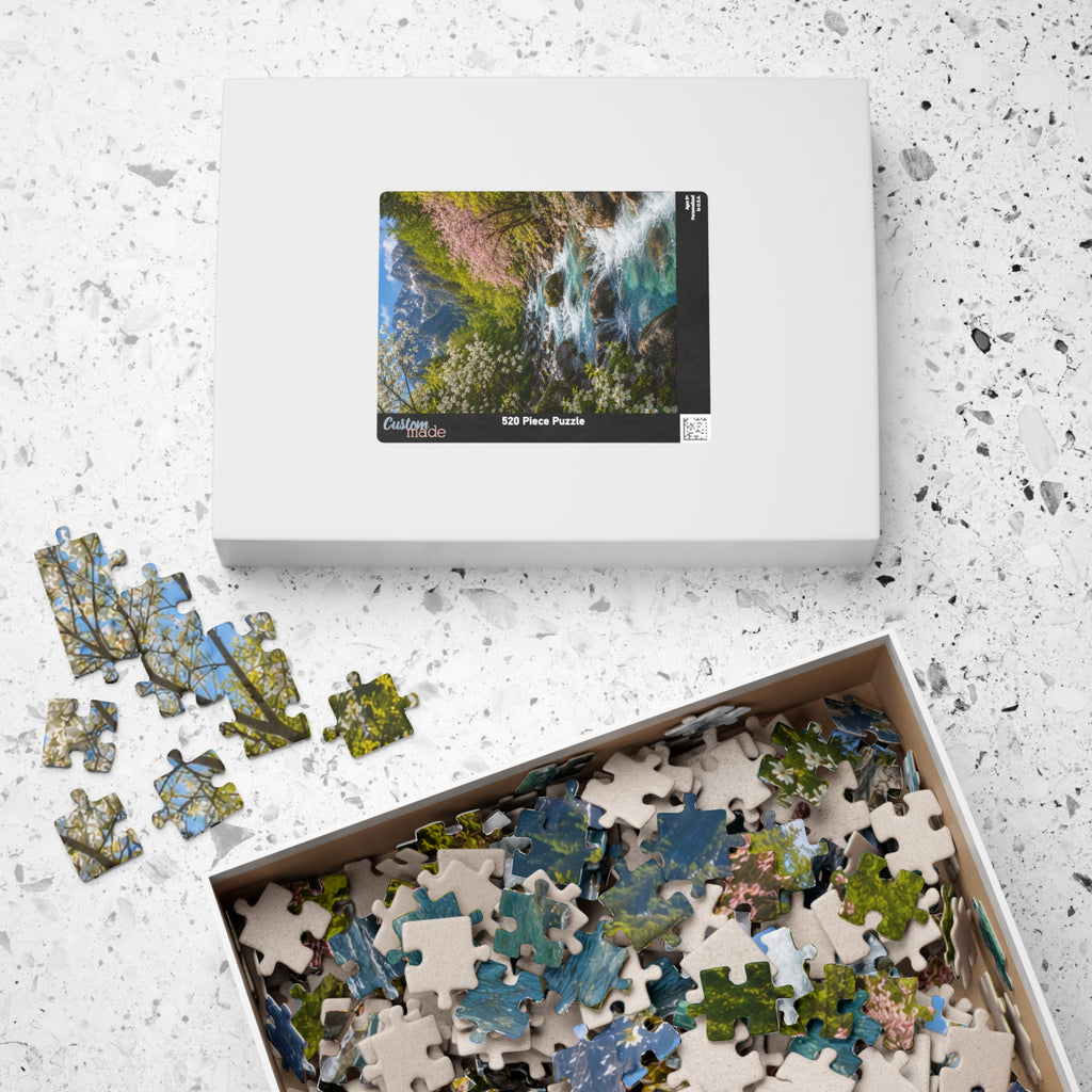 Mountain Spring River Puzzle — Scenic Nature Jigsaw (110/252/520/1014 pcs)