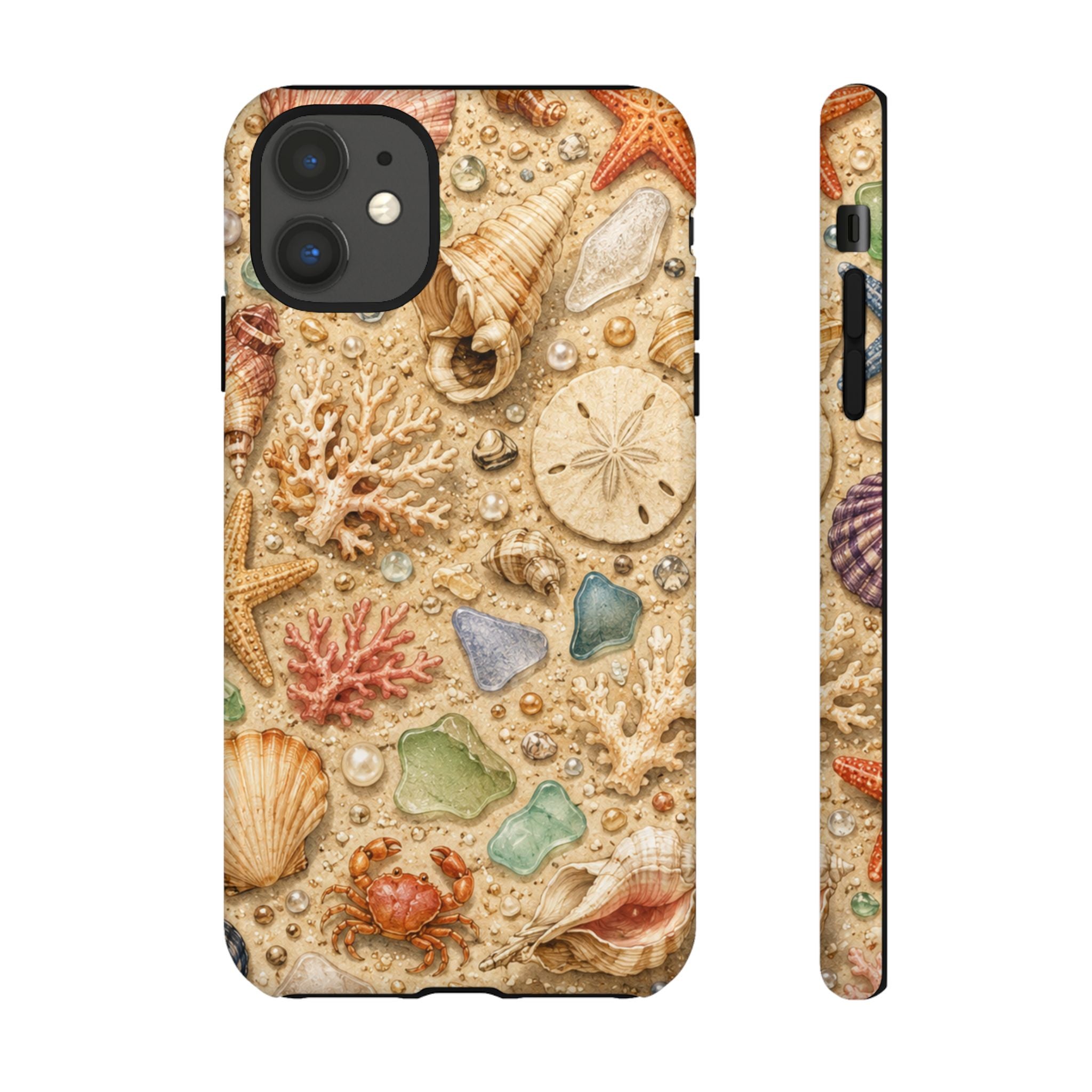 Beach Shells Phone Case — Seashell, Starfish & Sea Glass Coastal Design