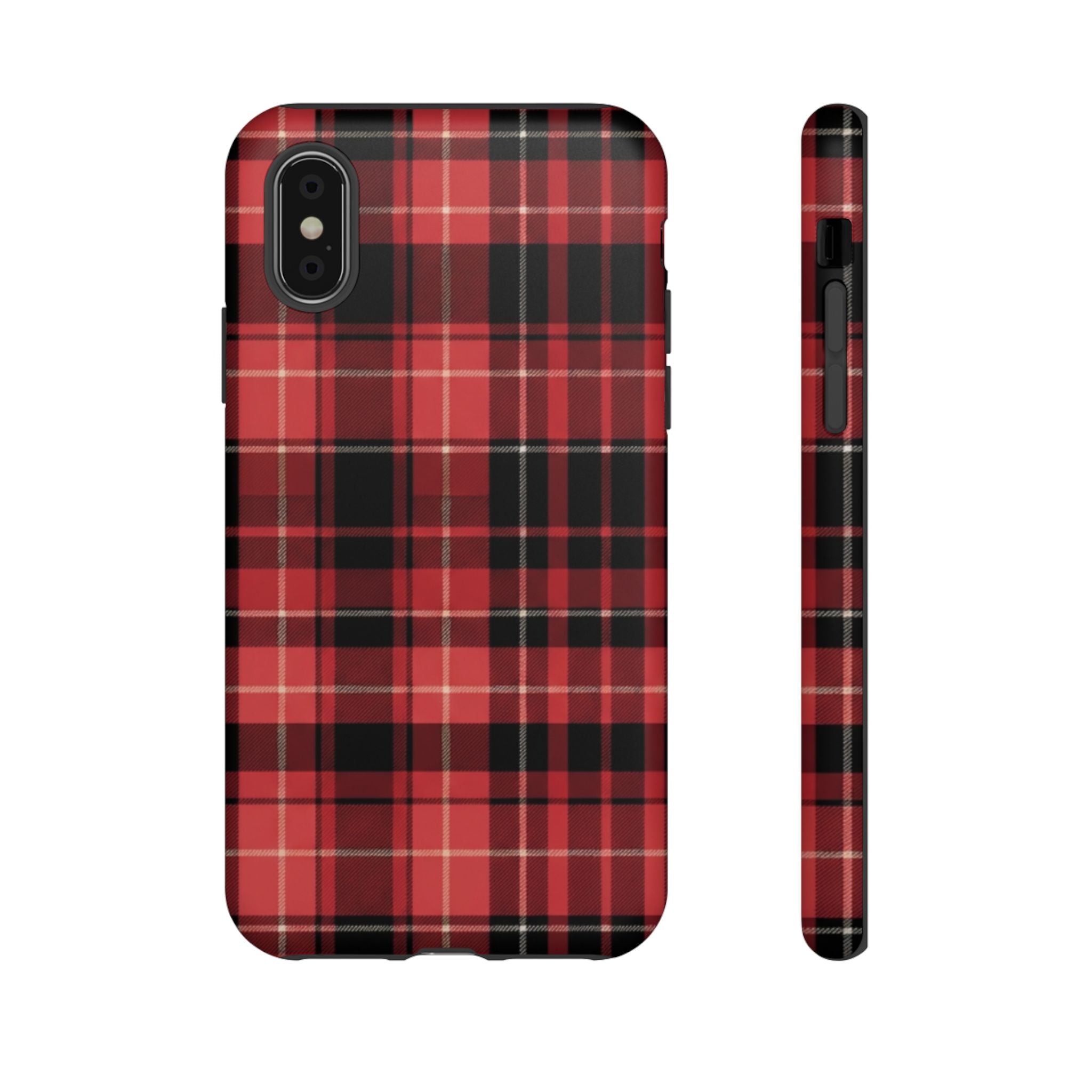 Red Black Buffalo Plaid Tough Phone Case