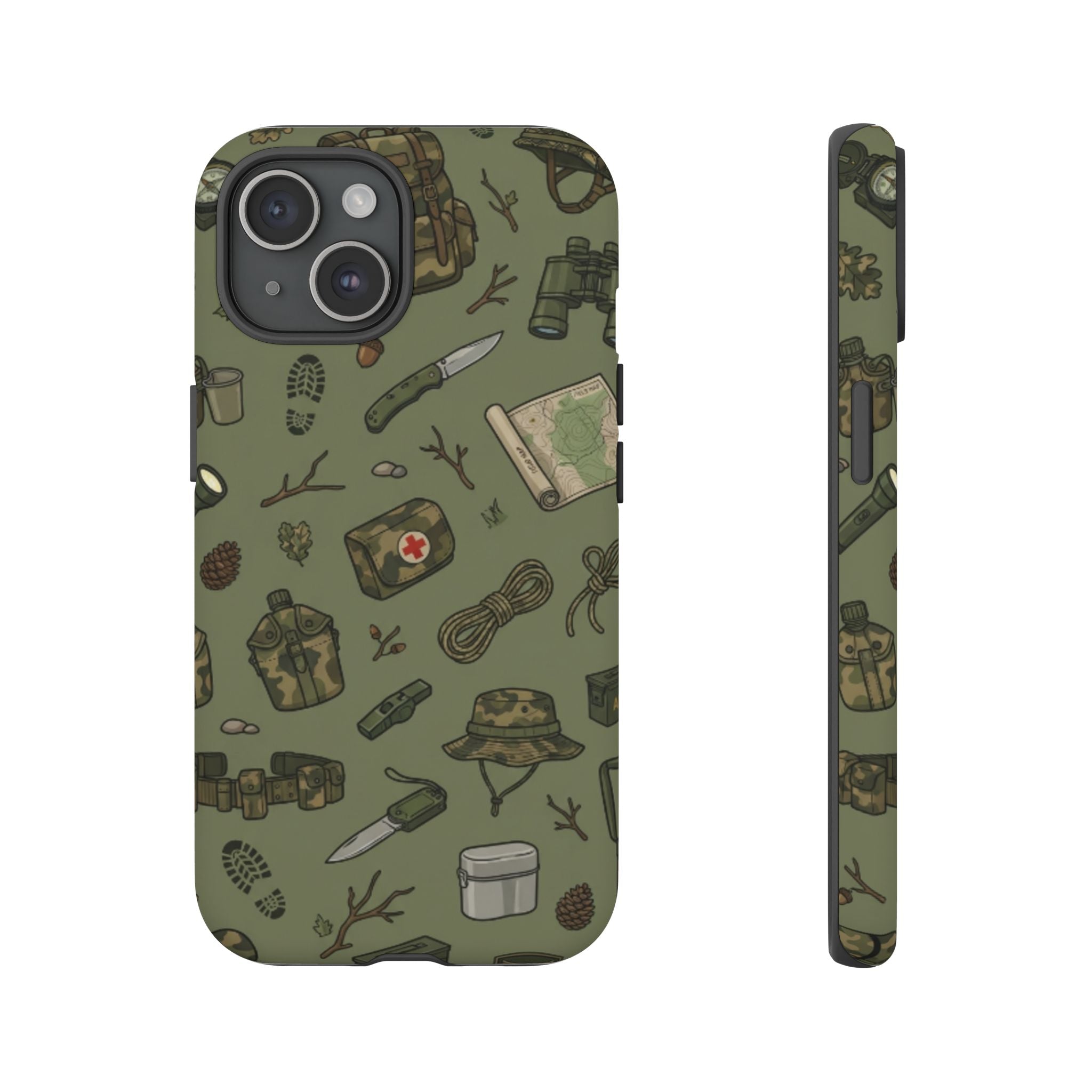 Tactical Gear Phone Case — Military Camping Outdoor Pattern