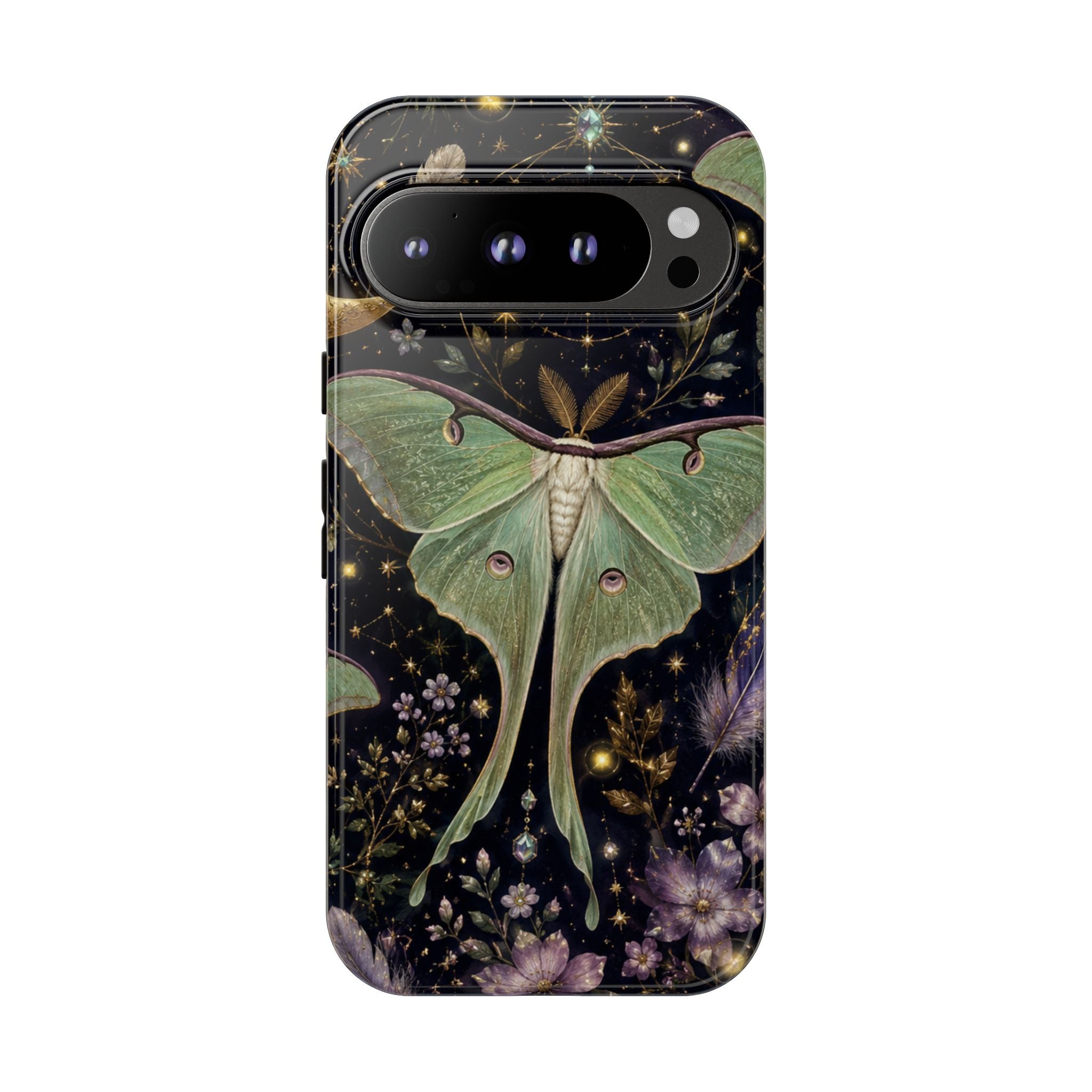 Luna Moth Phone Case — Mystical Moonlight Botanical Tough Case