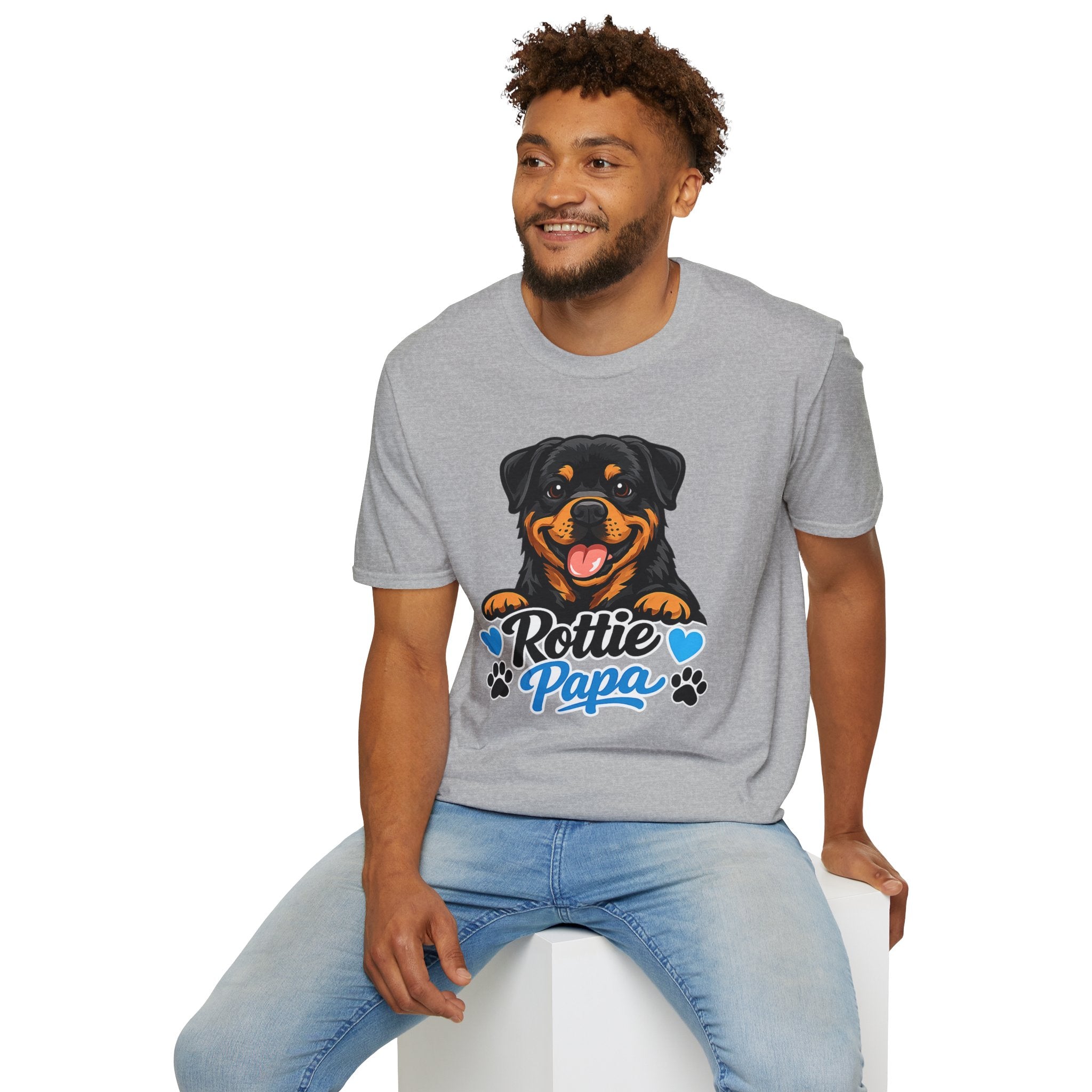 Rottie Papa T-Shirt — Cute Rottweiler Dog Dad Tee