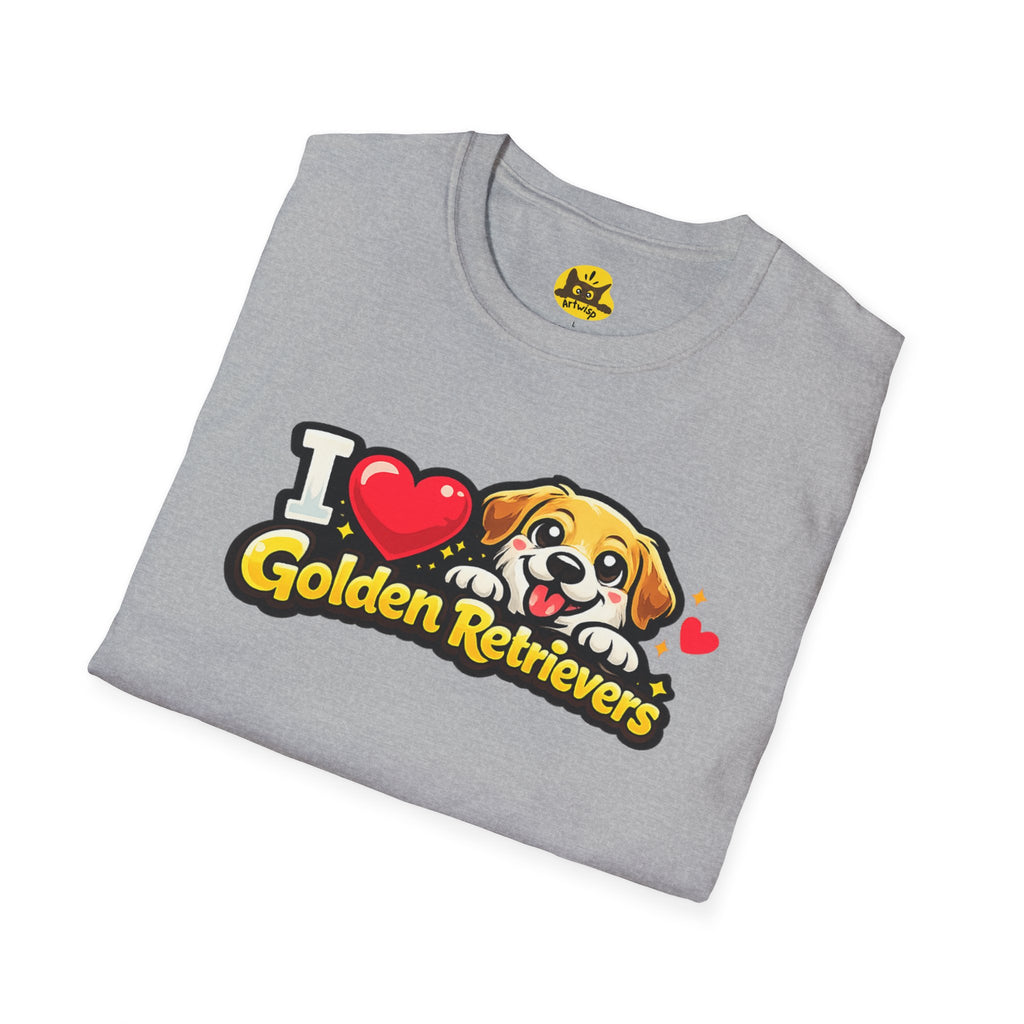 I Heart Golden Retrievers T-Shirt — Cute Lab Dog Lover Tee